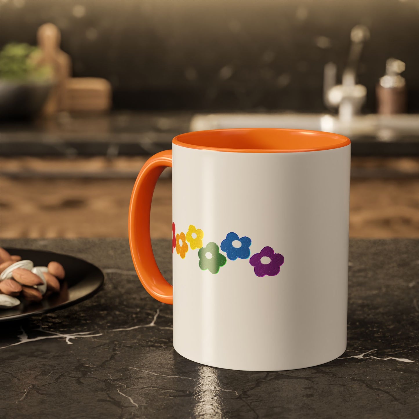 Rainbow Flower Arc Ceramic Mug – 11oz, 15oz, 20oz