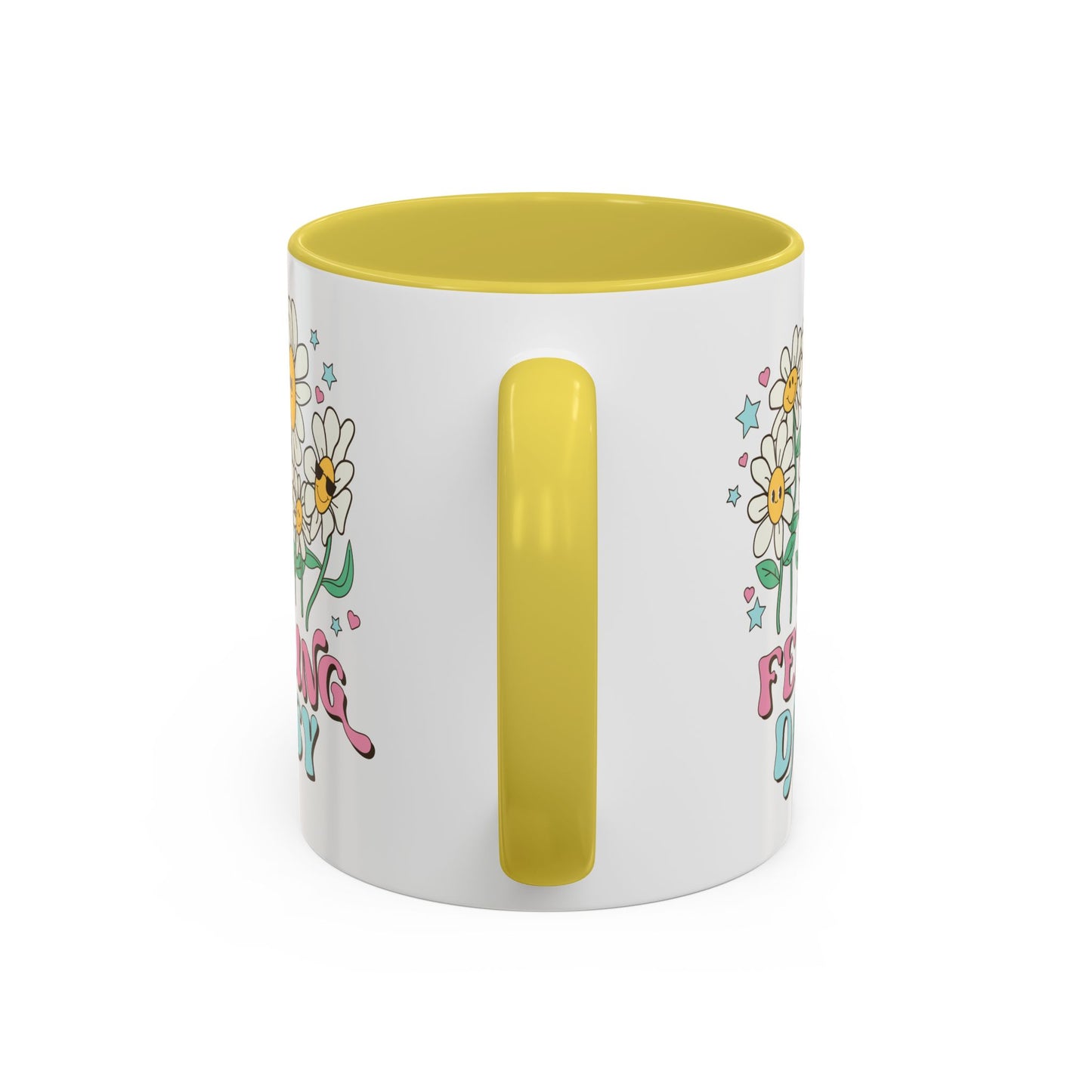 Feeling Daisy – Groovy Floral Accent Mug (11oz/15oz)