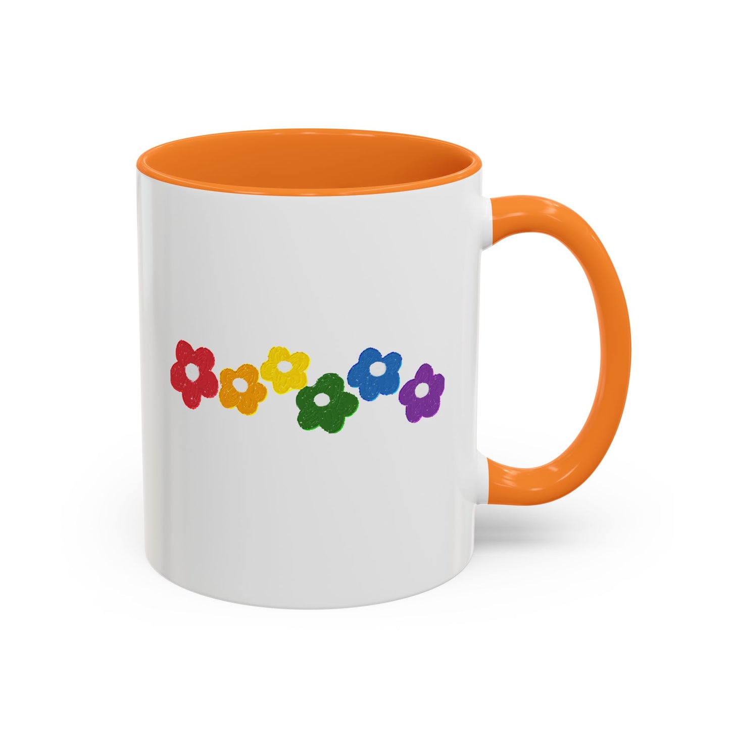 Rainbow Flower Arc Ceramic Mug – 11oz, 15oz, 20oz