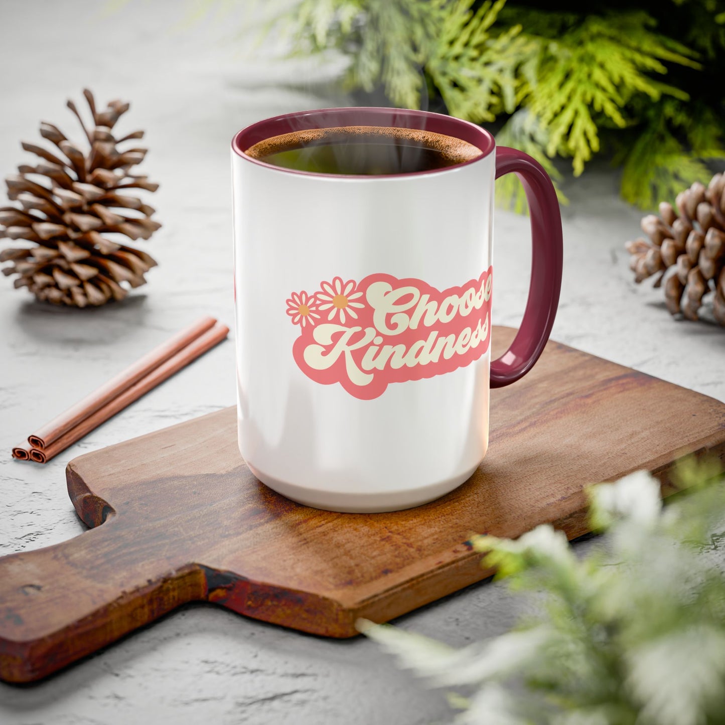 Choose Kindness Retro Accent Mug (11oz/15oz)