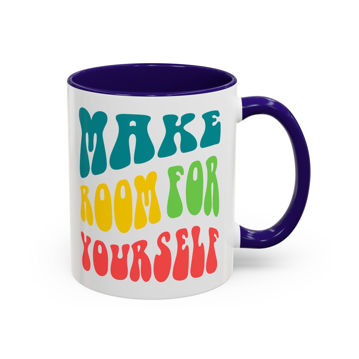 Make Room For Yourself – Retro Affirmation Accent Mug (11oz/15oz)