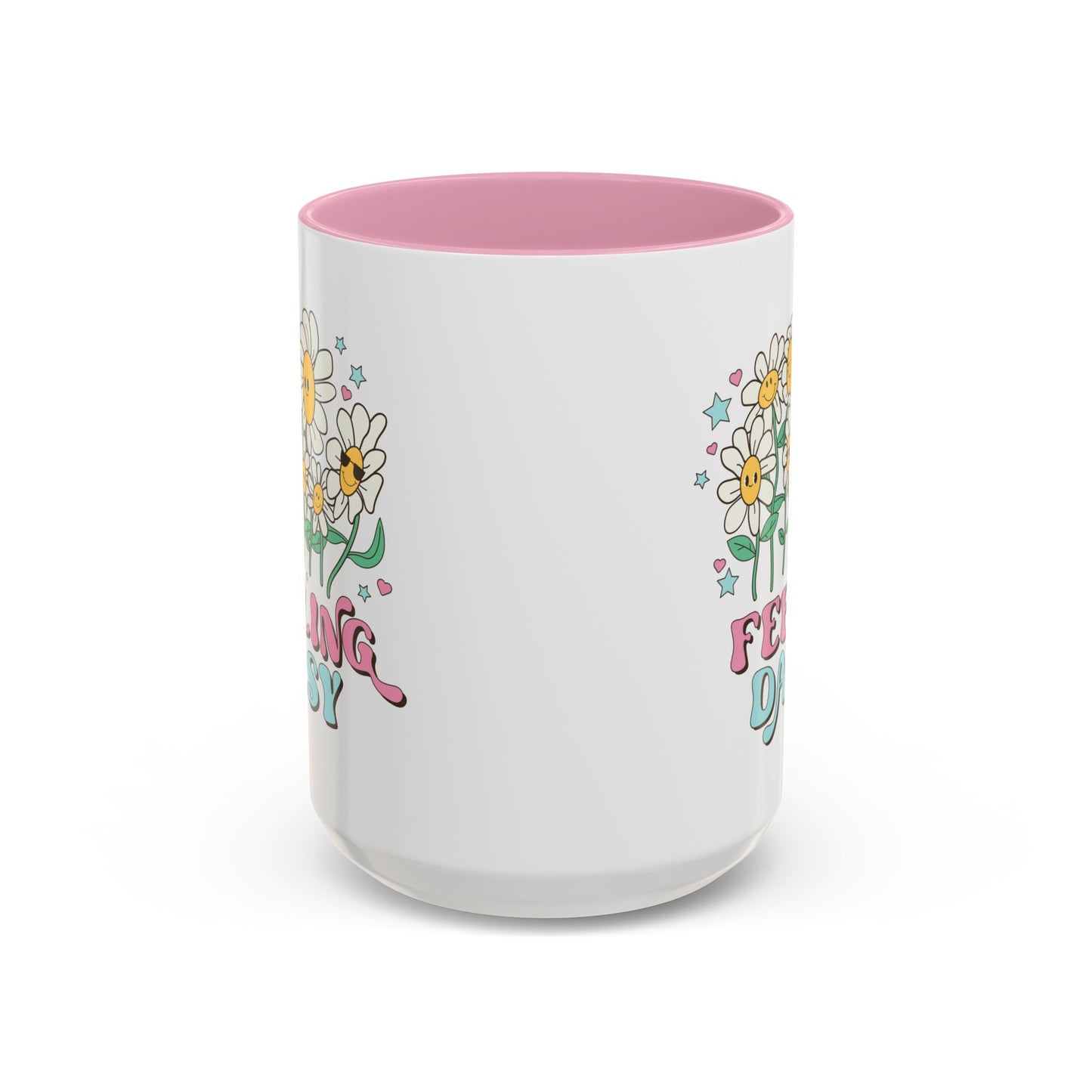 Feeling Daisy – Groovy Floral Accent Mug (11oz/15oz)