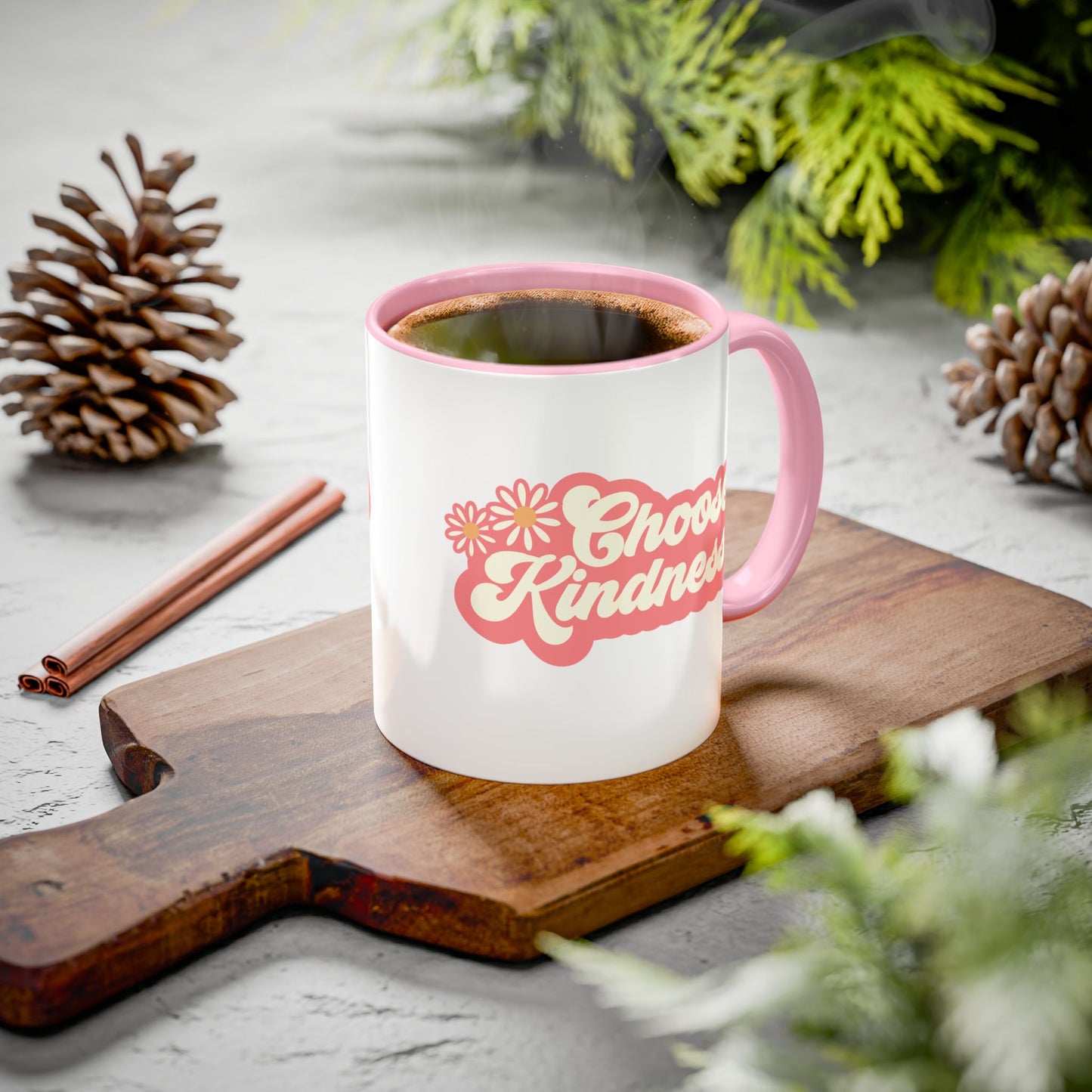 Choose Kindness Retro Accent Mug (11oz/15oz)