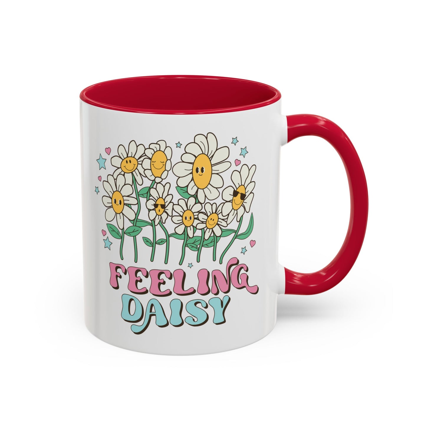 Feeling Daisy – Groovy Floral Accent Mug (11oz/15oz)