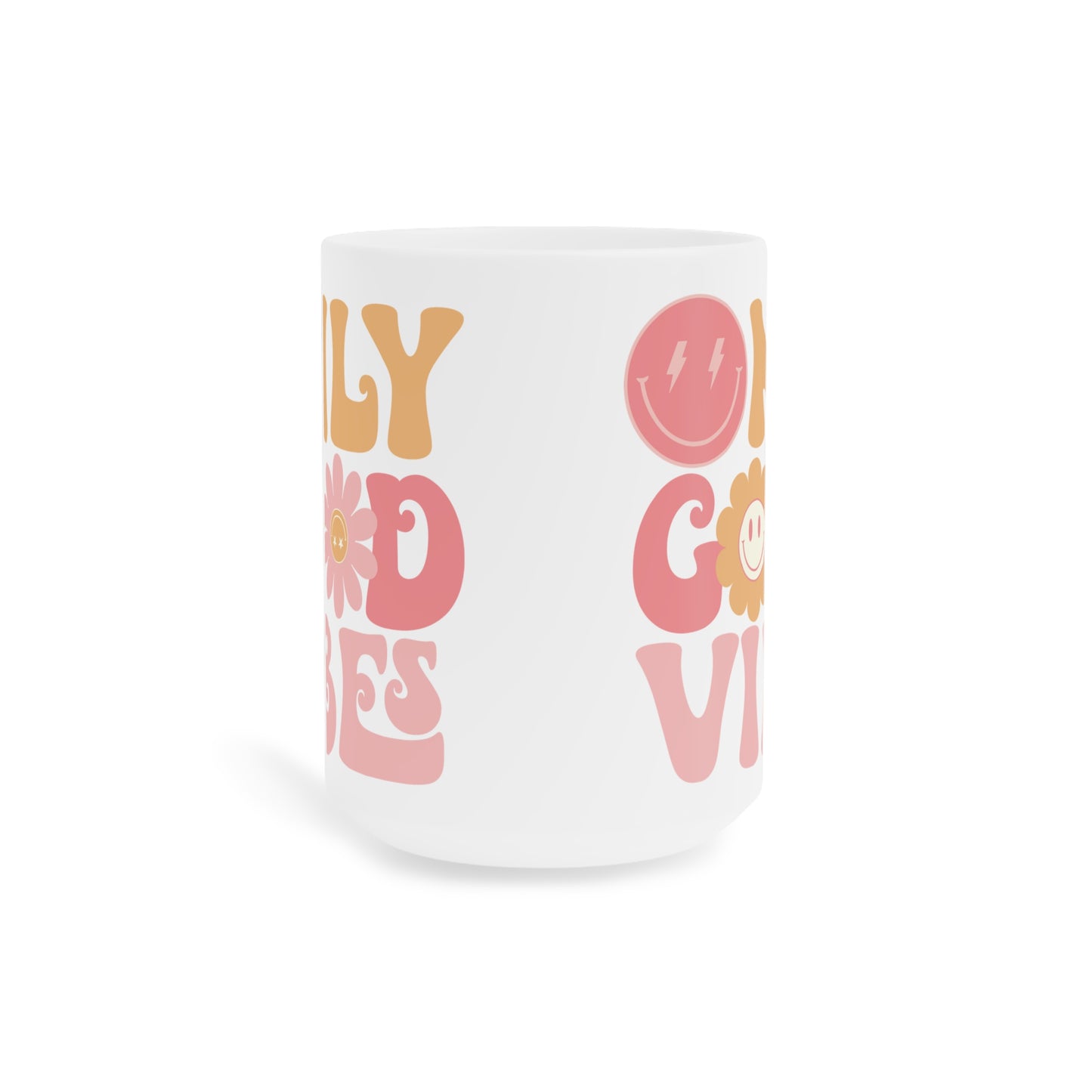 Good Vibes Only Coffee Mug – 70s Psychedelic Retro | 11oz 15oz 20oz