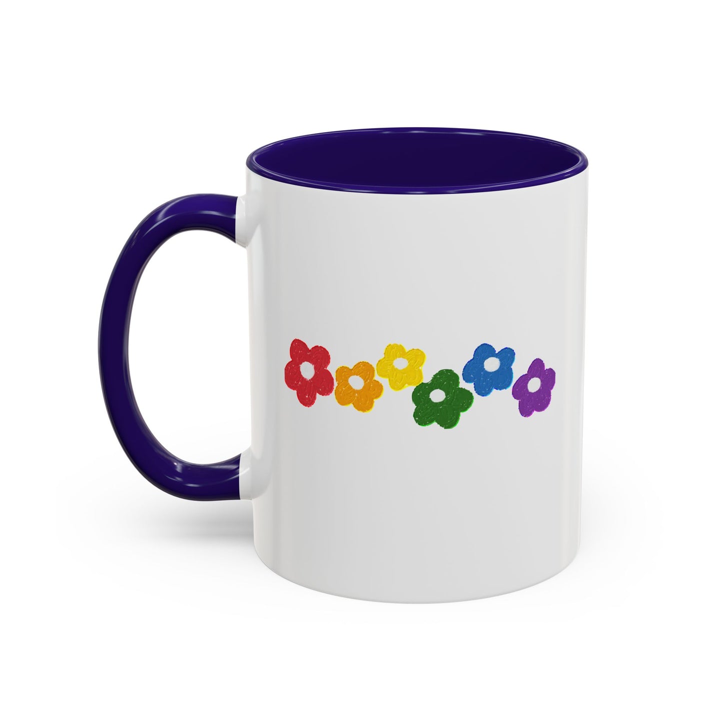 Rainbow Flower Arc Ceramic Mug – 11oz, 15oz, 20oz