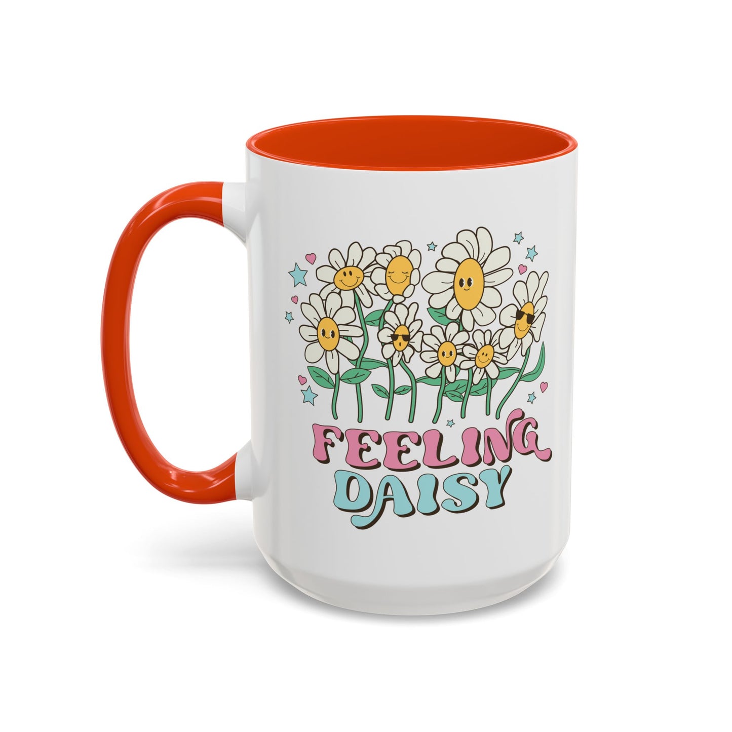 Feeling Daisy – Groovy Floral Accent Mug (11oz/15oz)