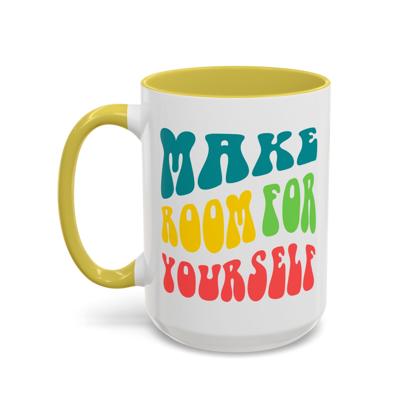 Make Room For Yourself – Retro Affirmation Accent Mug (11oz/15oz)