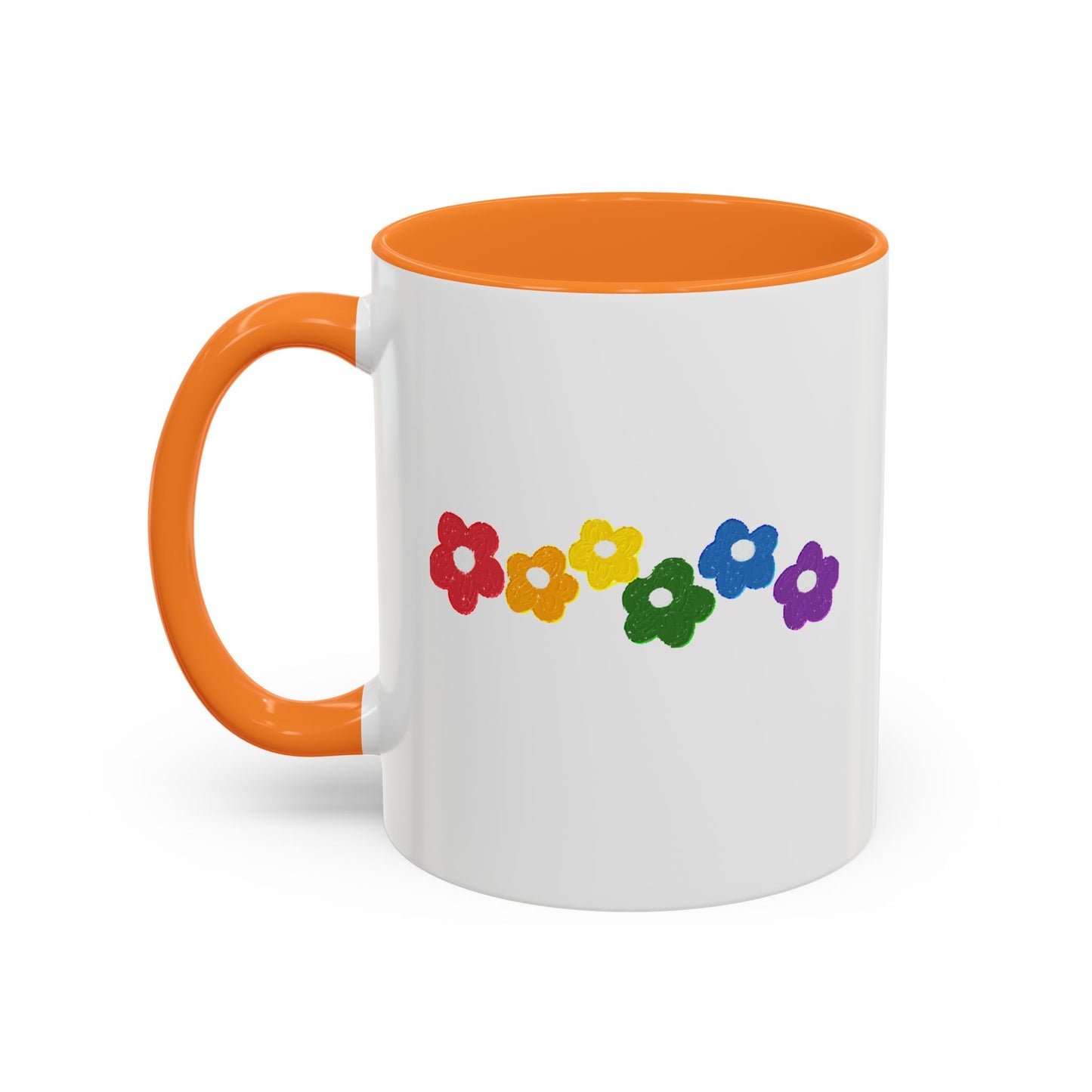 Rainbow Flower Arc Ceramic Mug – 11oz, 15oz, 20oz