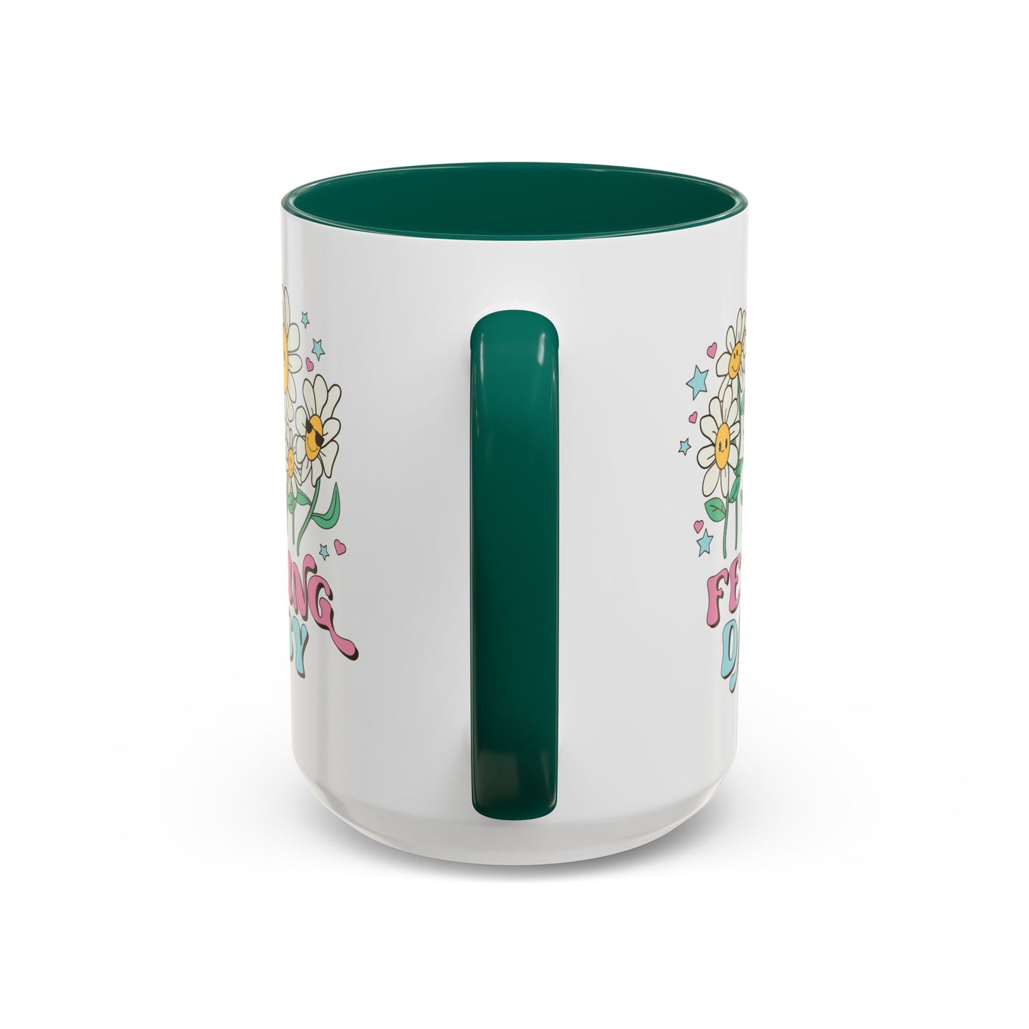 Feeling Daisy – Groovy Floral Accent Mug (11oz/15oz)