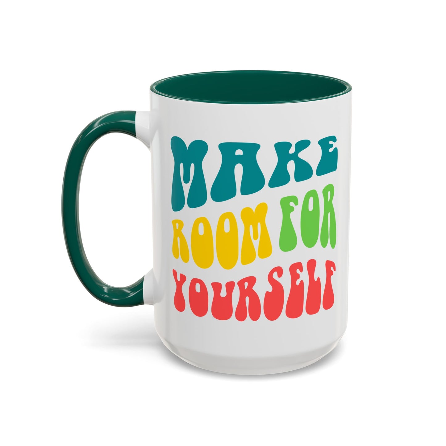 Make Room For Yourself – Retro Affirmation Accent Mug (11oz/15oz)