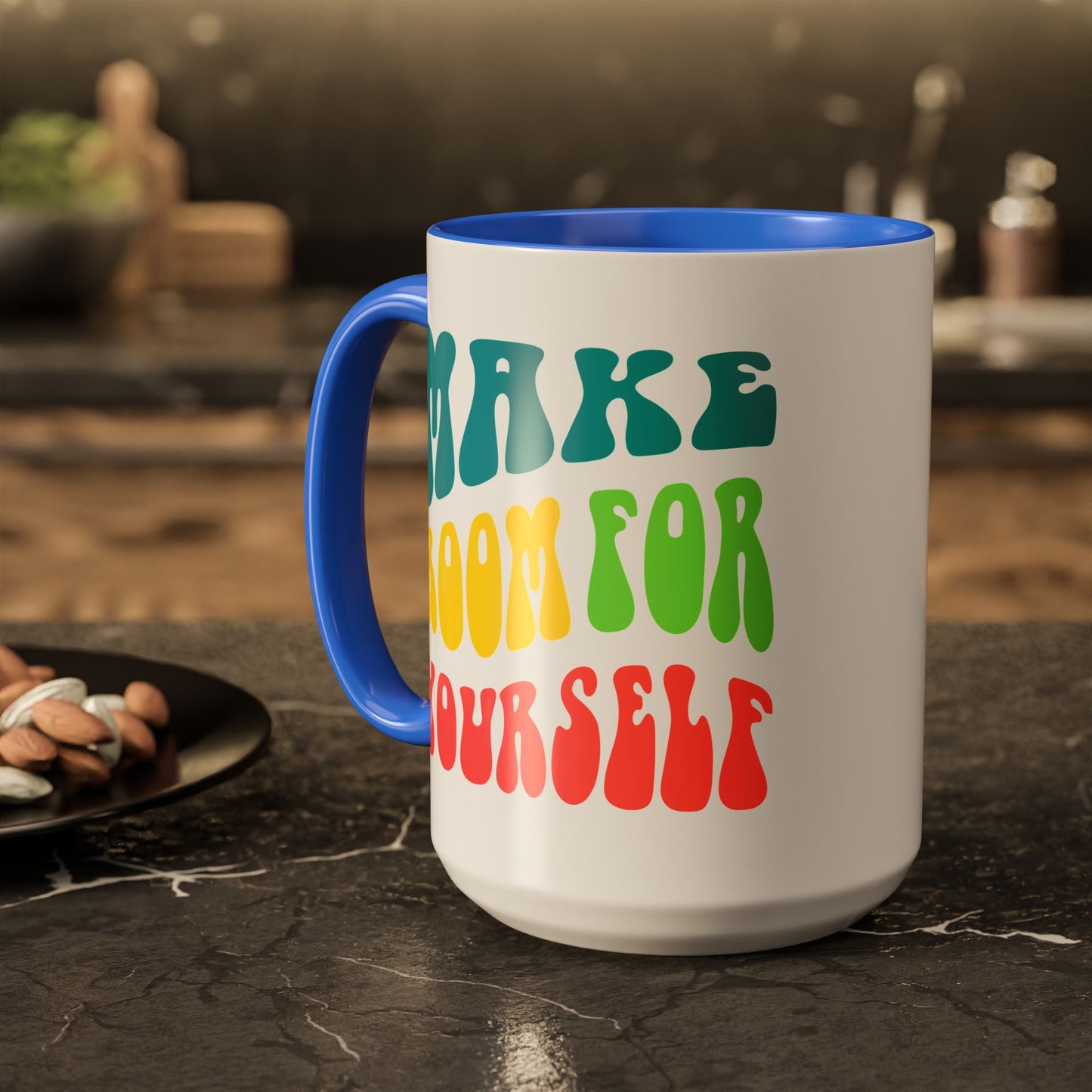 Make Room For Yourself – Retro Affirmation Accent Mug (11oz/15oz)
