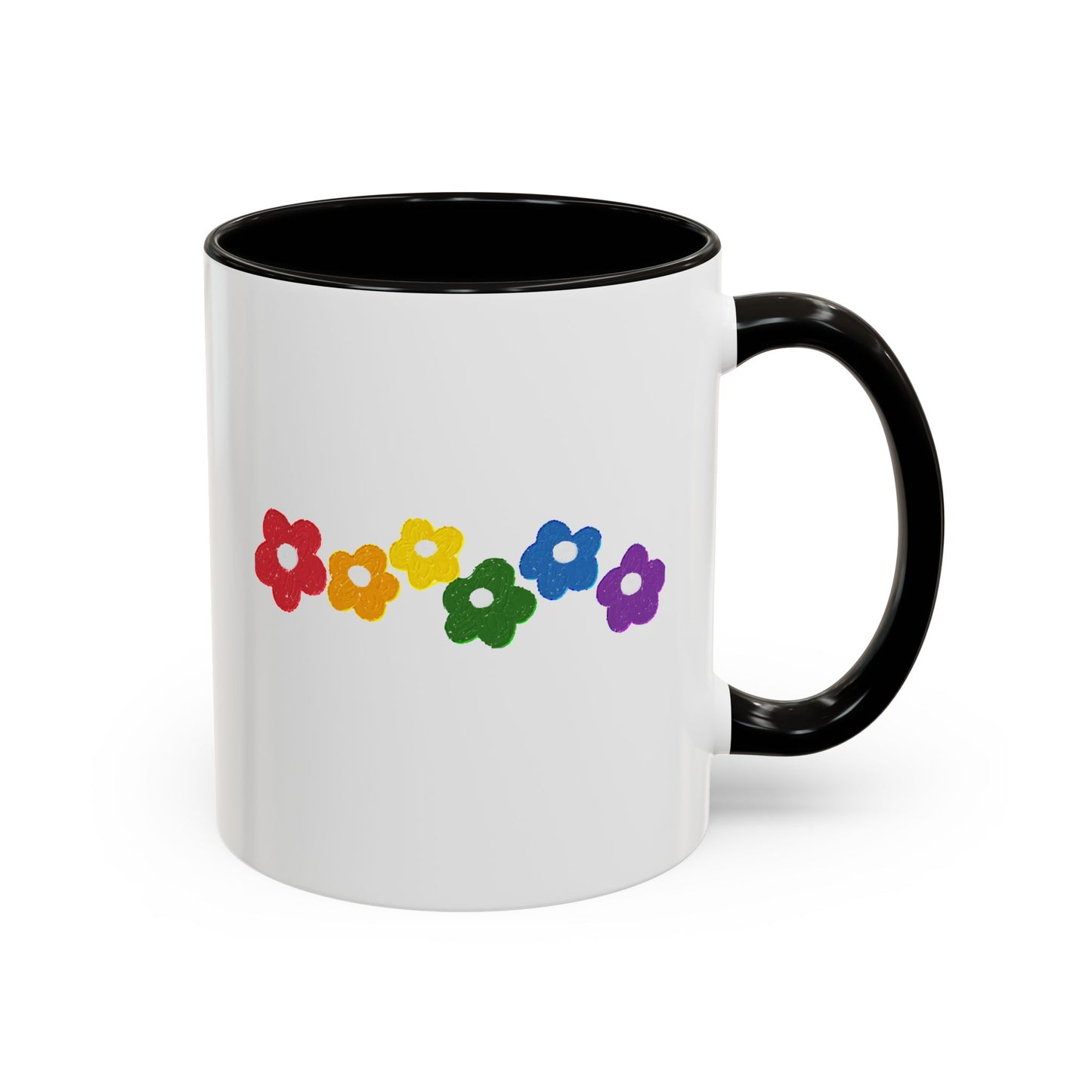 Rainbow Flower Arc Ceramic Mug – 11oz, 15oz, 20oz