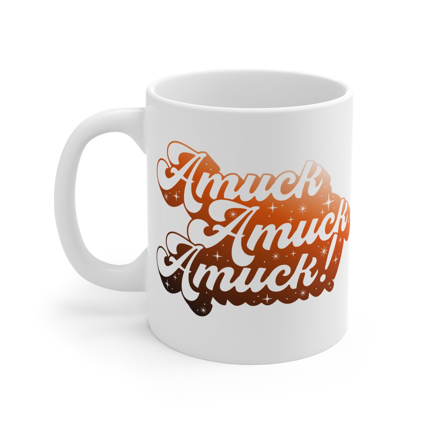 Amuck Amuck Amuck! Coffee Mug – White Ceramic | Halloween Groovy Vibes