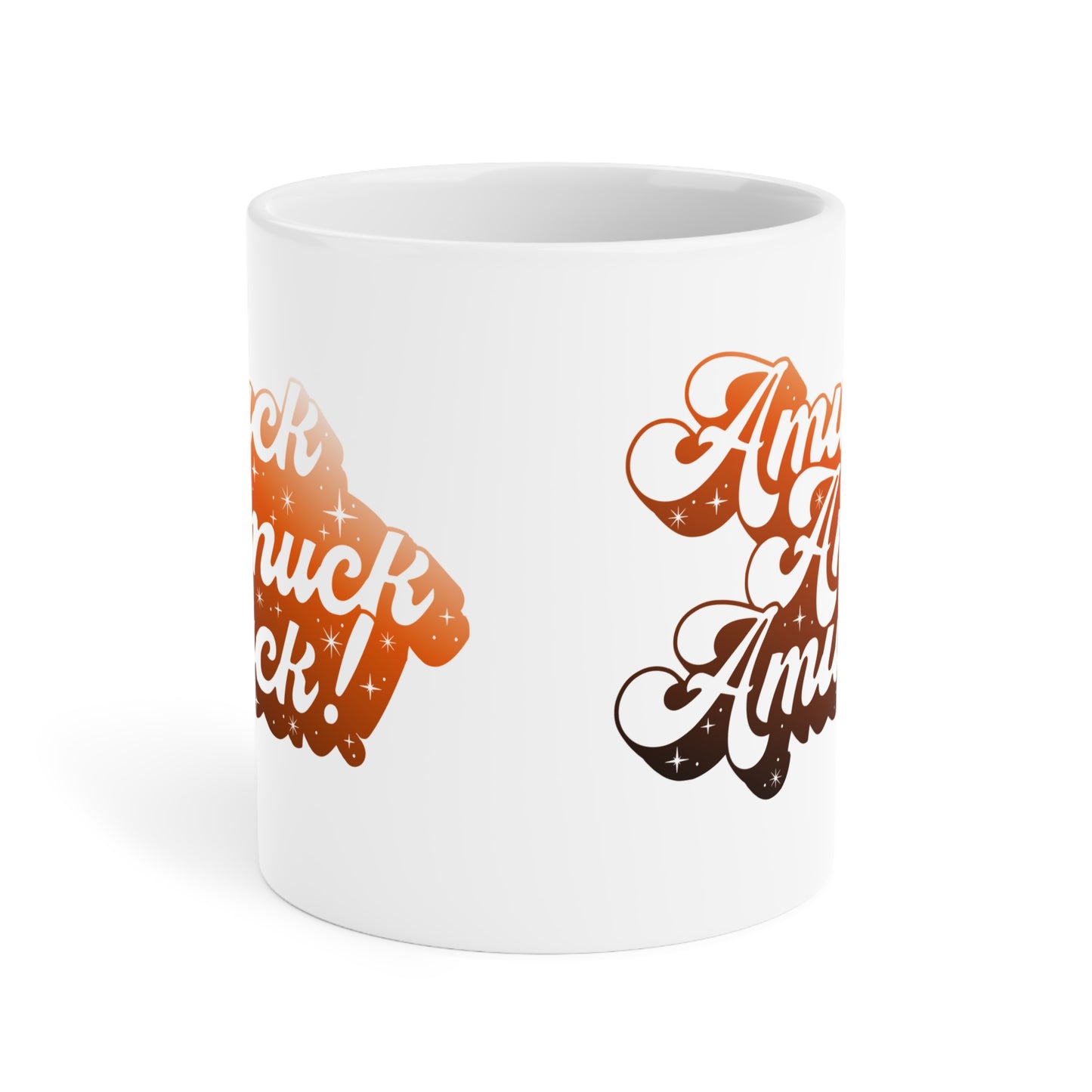 Amuck Amuck Amuck! Coffee Mug – White Ceramic | Halloween Groovy Vibes