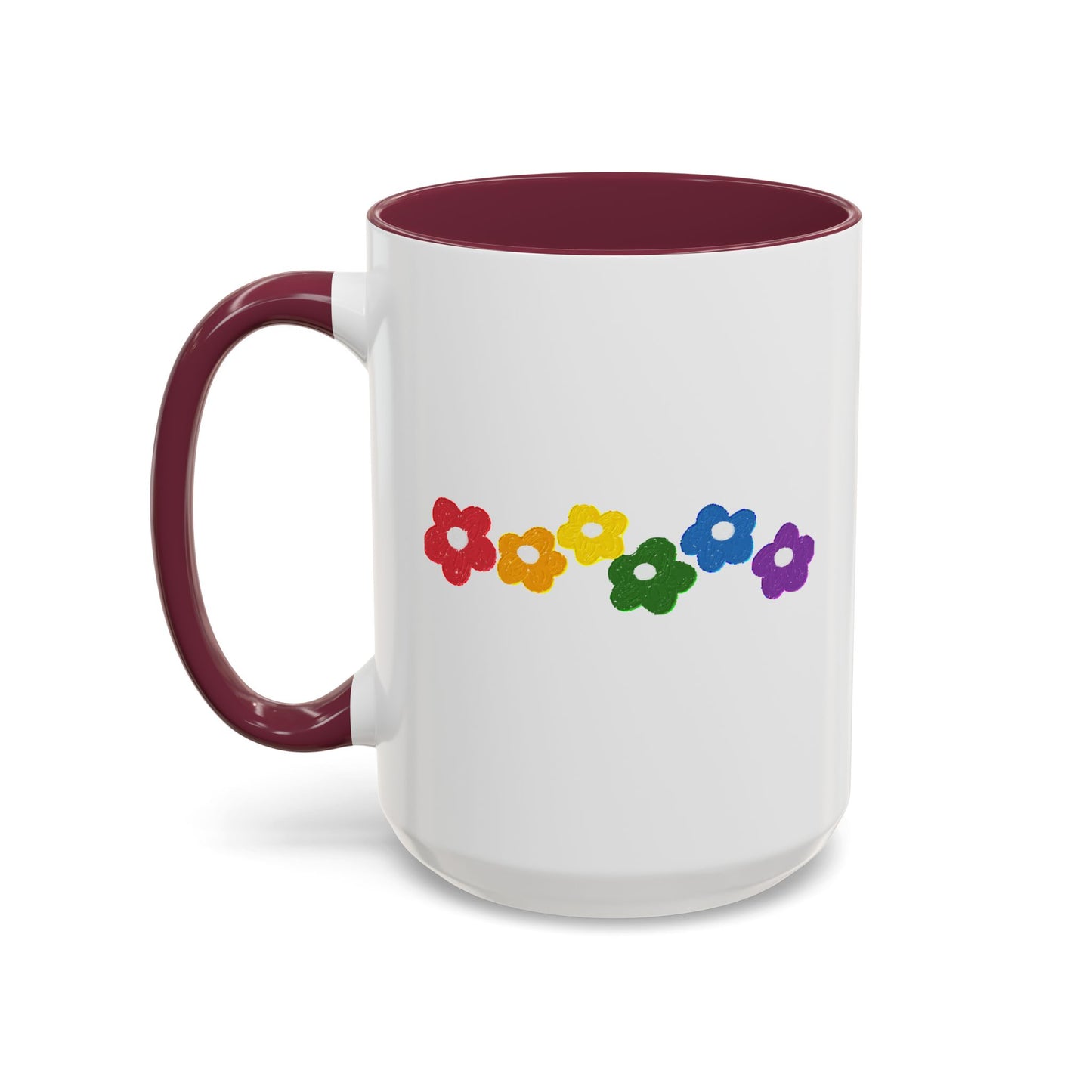 Rainbow Flower Arc Ceramic Mug – 11oz, 15oz, 20oz