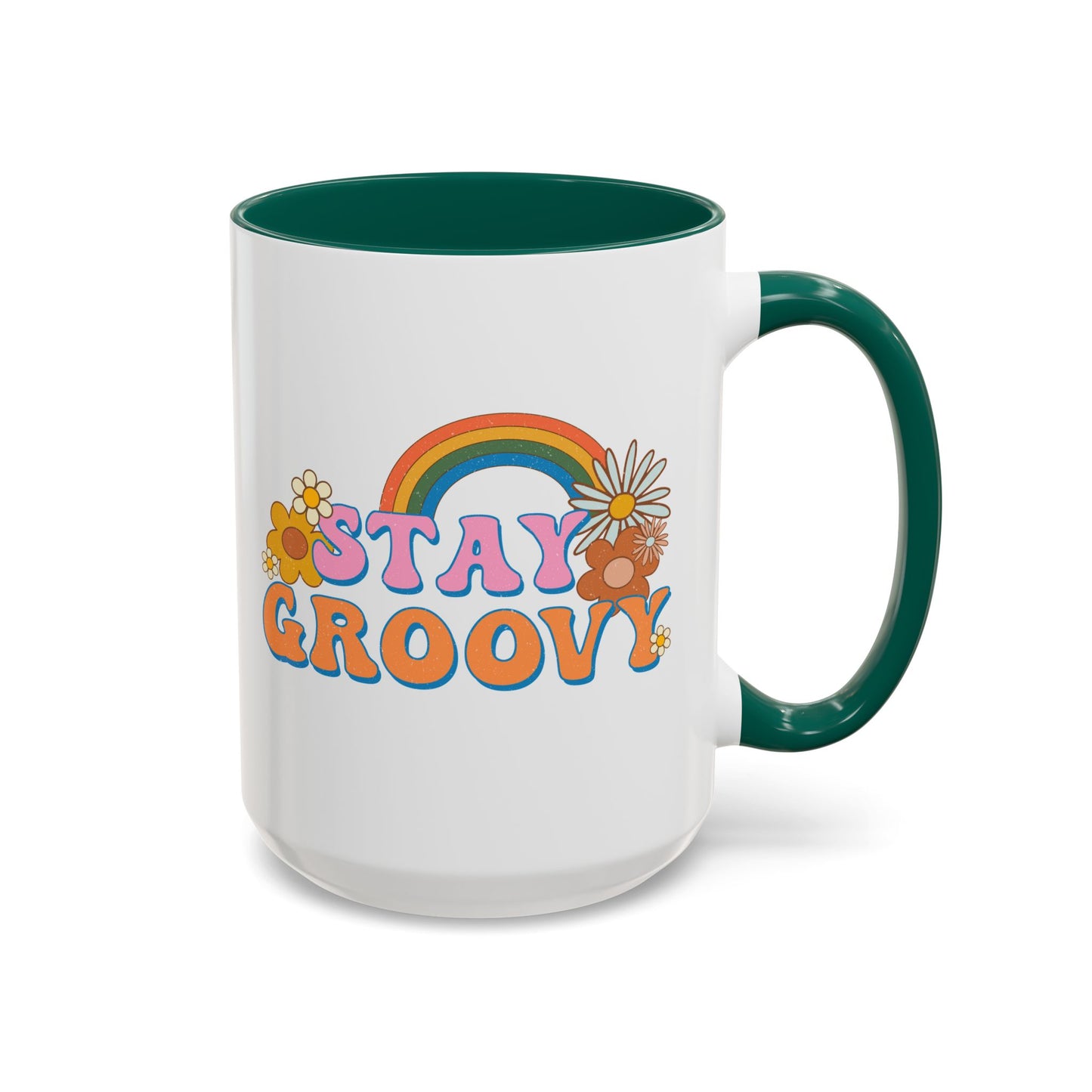 Stay Groovy Coffee Mug – Accent (11/15oz, 9 Colors)