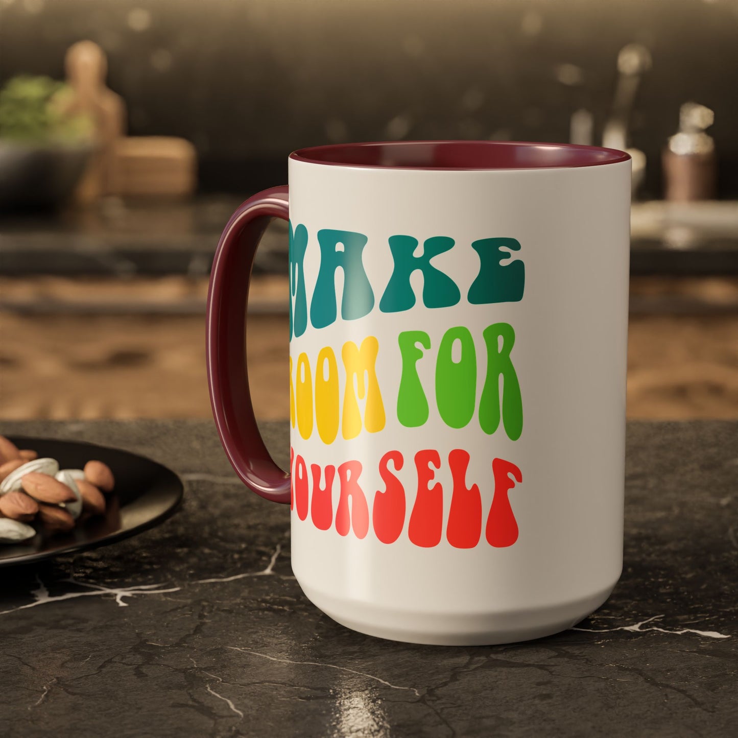 Make Room For Yourself – Retro Affirmation Accent Mug (11oz/15oz)