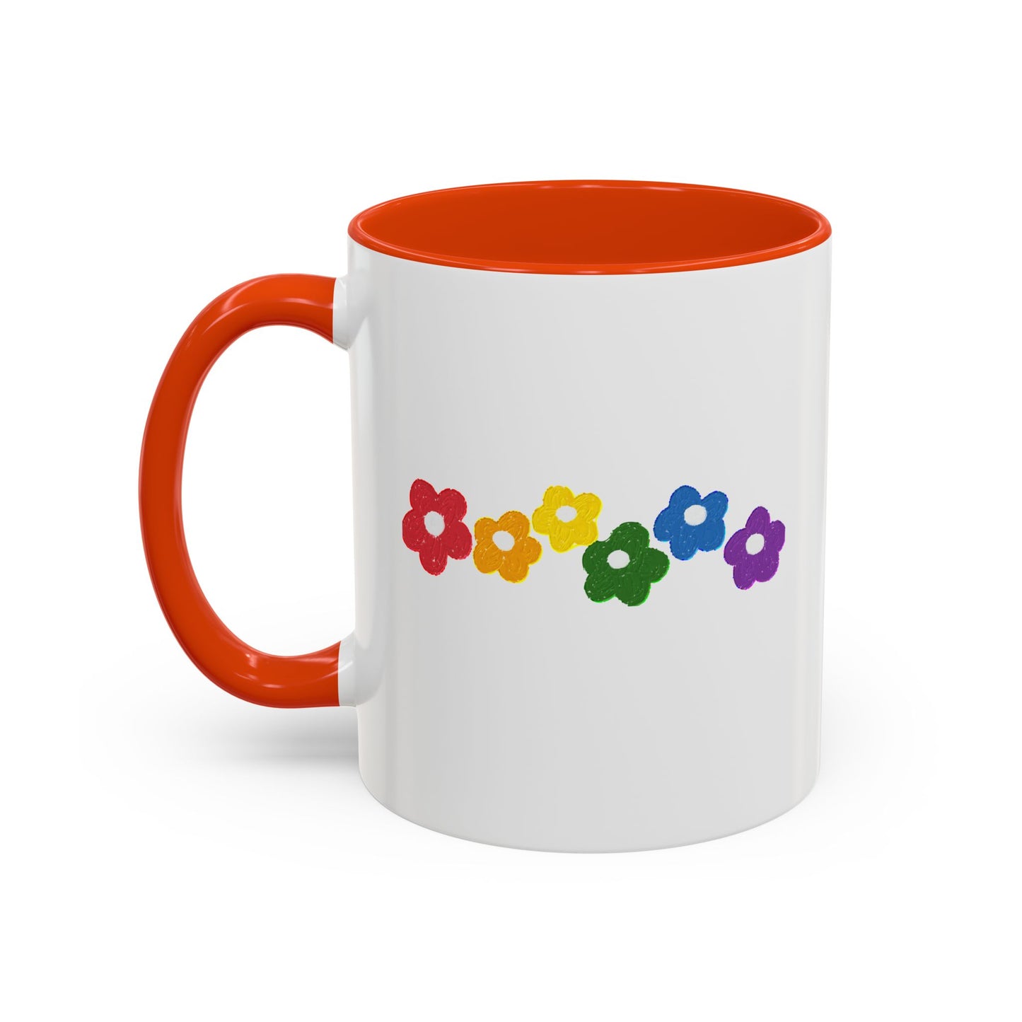 Rainbow Flower Arc Ceramic Mug – 11oz, 15oz, 20oz