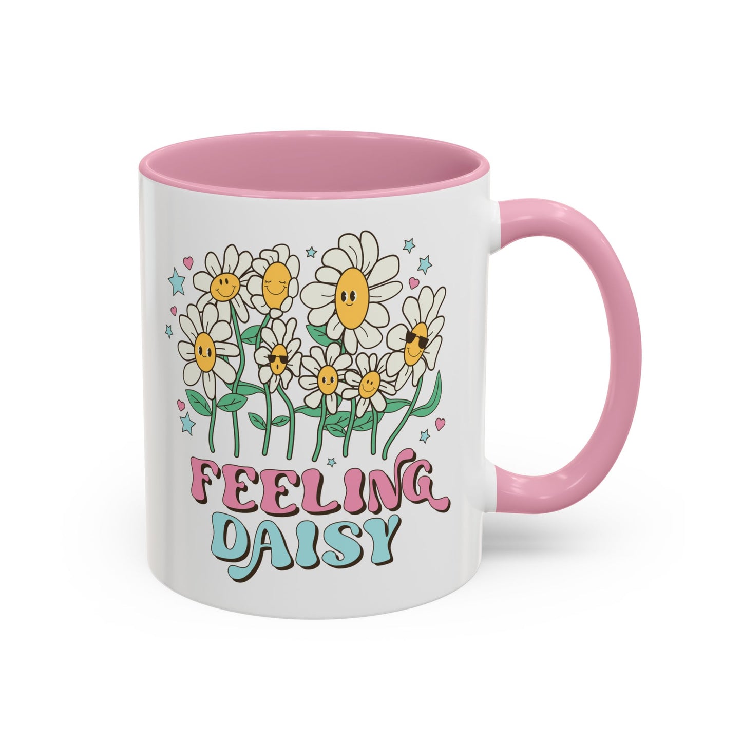 Feeling Daisy – Groovy Floral Accent Mug (11oz/15oz)