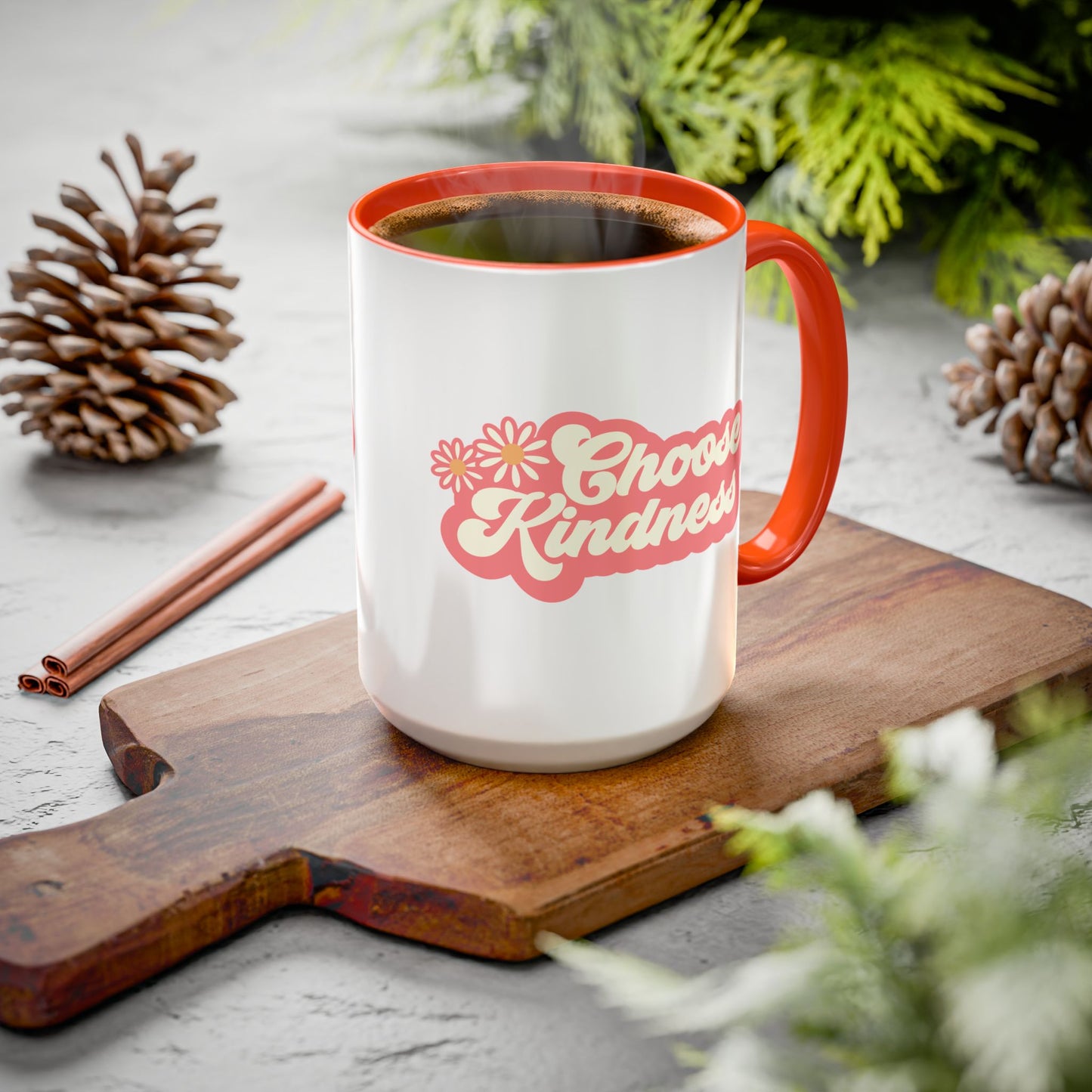 Choose Kindness Retro Accent Mug (11oz/15oz)