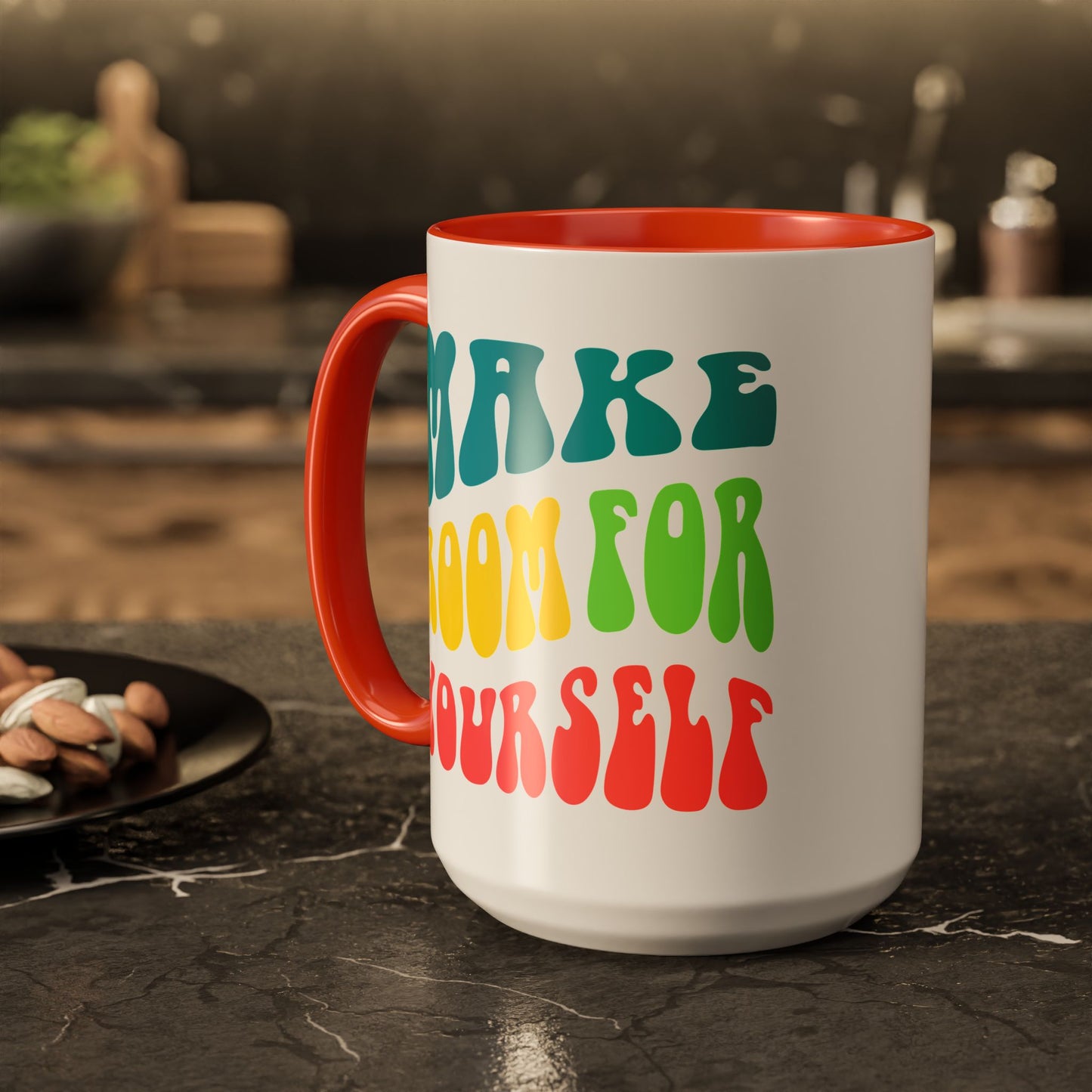 Make Room For Yourself – Retro Affirmation Accent Mug (11oz/15oz)