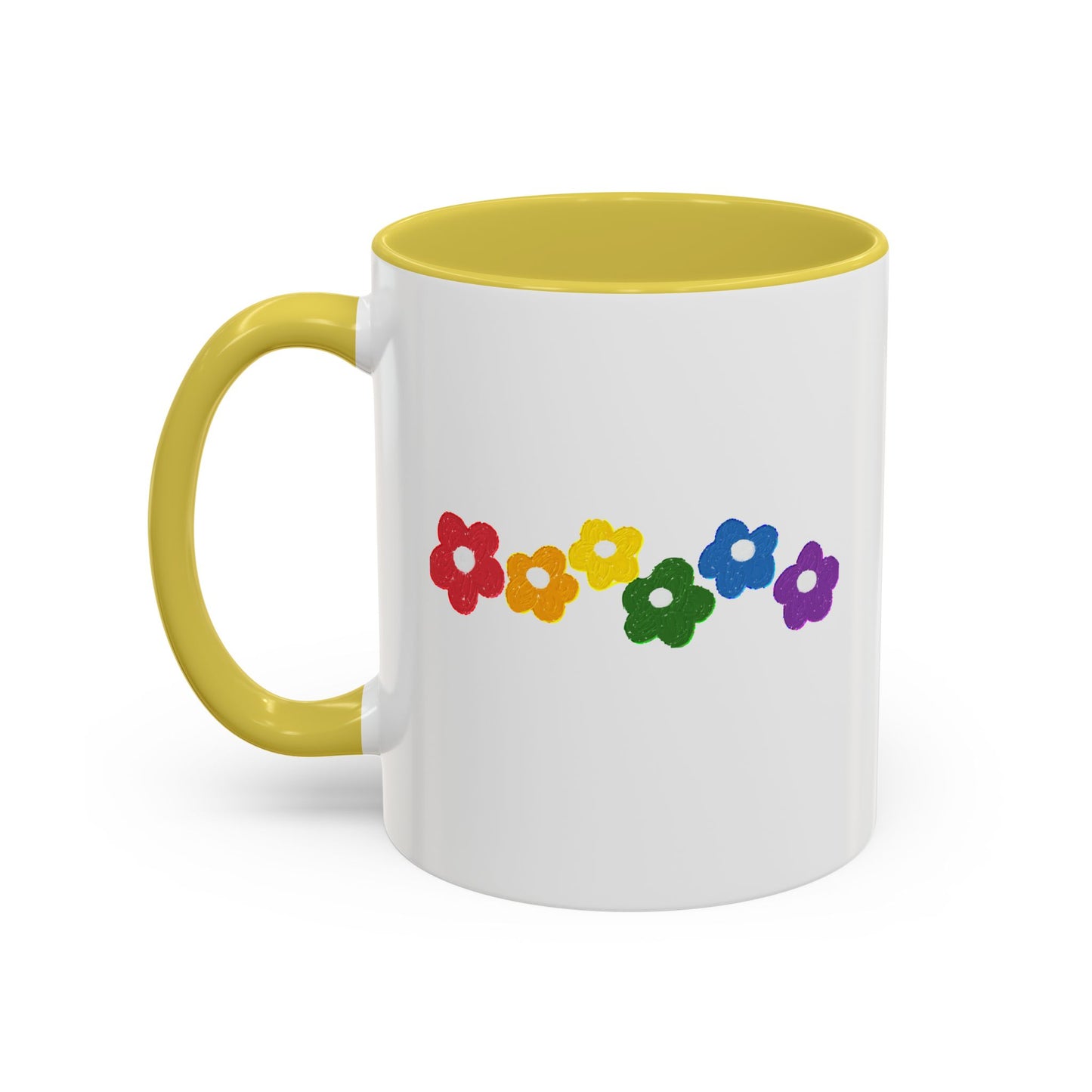 Rainbow Flower Arc Ceramic Mug – 11oz, 15oz, 20oz