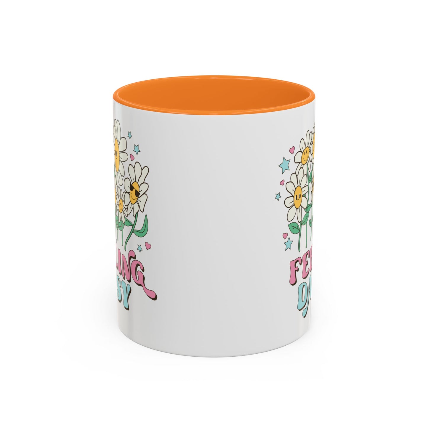 Feeling Daisy – Groovy Floral Accent Mug (11oz/15oz)