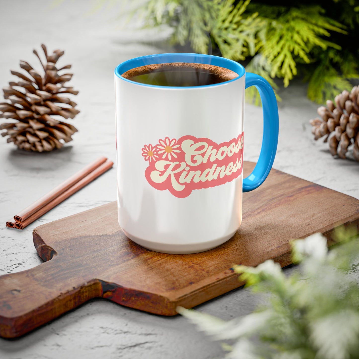 Choose Kindness Retro Accent Mug (11oz/15oz)