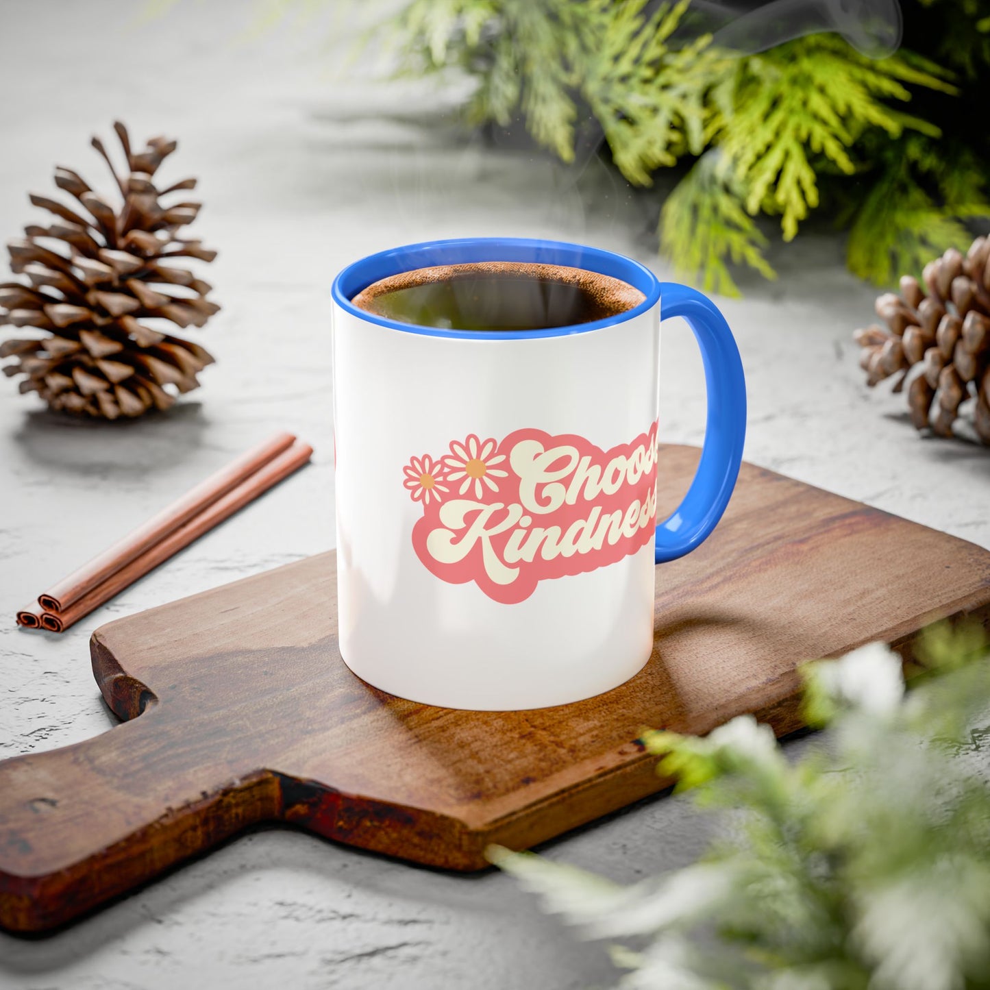 Choose Kindness Retro Accent Mug (11oz/15oz)