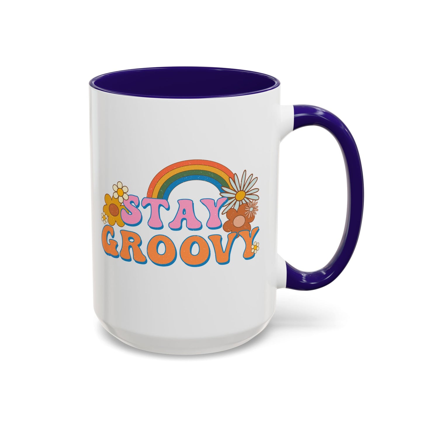 Stay Groovy Coffee Mug – Accent (11/15oz, 9 Colors)