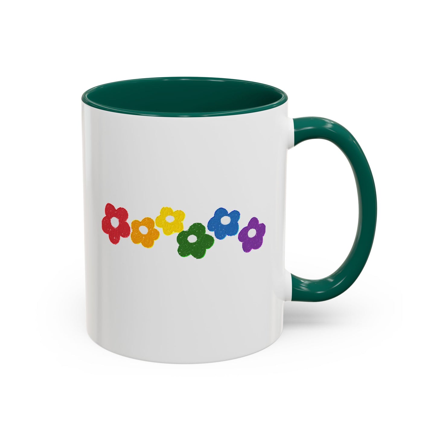 Rainbow Flower Arc Ceramic Mug – 11oz, 15oz, 20oz