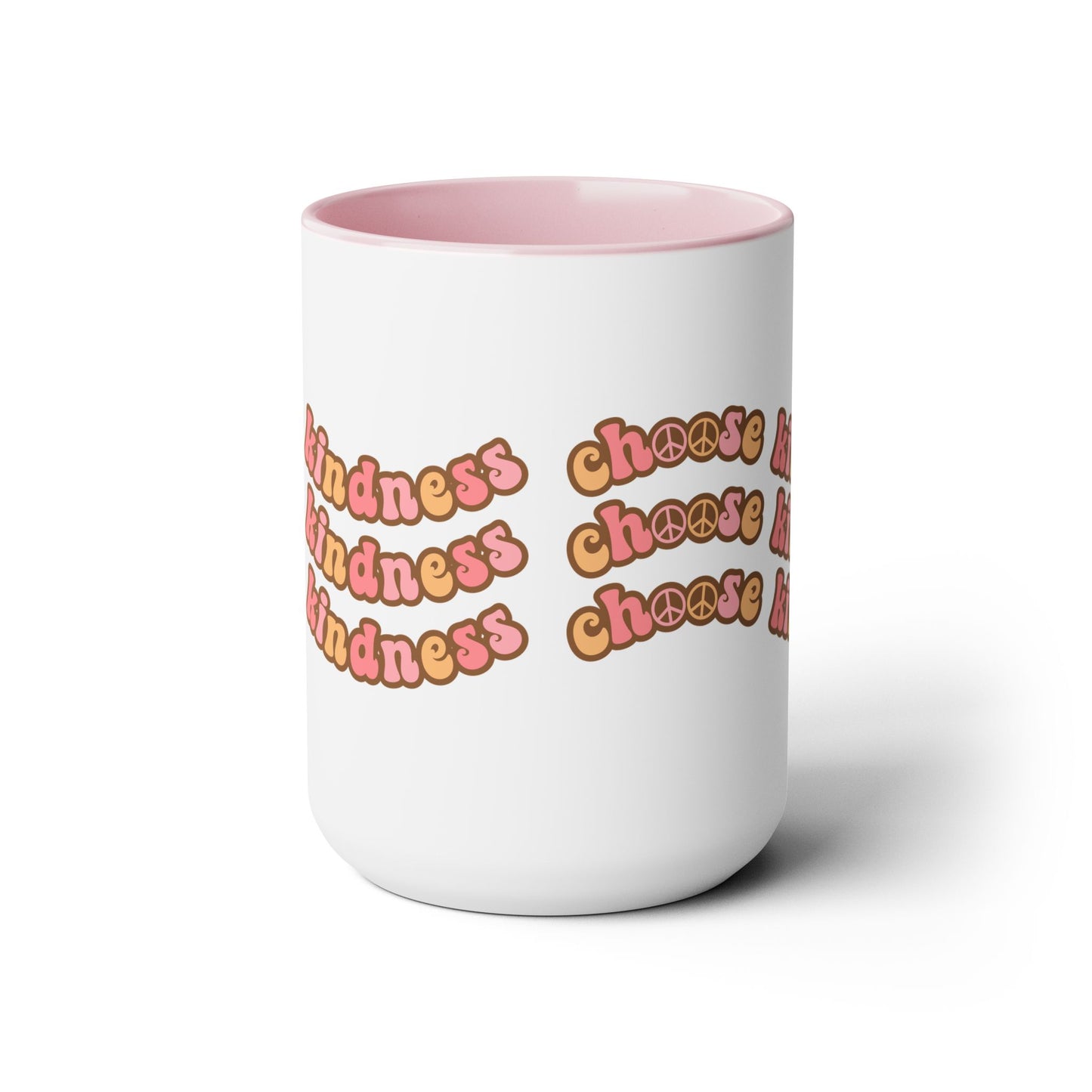 Choose Kindness Coffee Mug - 70s Wavy Retro | 15oz Accent