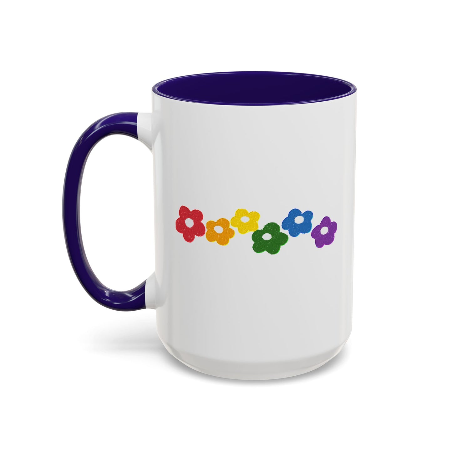 Rainbow Flower Arc Ceramic Mug – 11oz, 15oz, 20oz