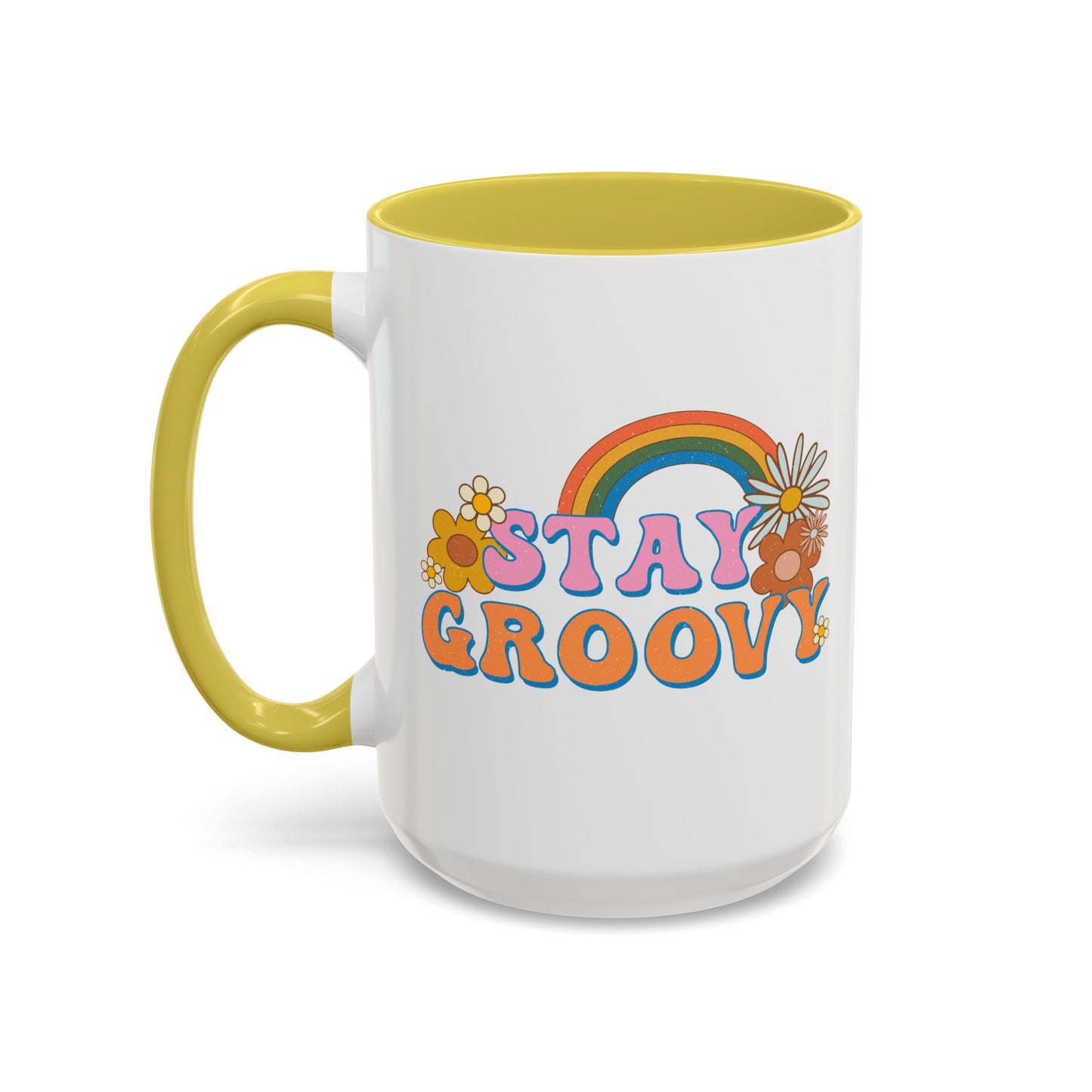 Stay Groovy Coffee Mug – Accent (11/15oz, 9 Colors)