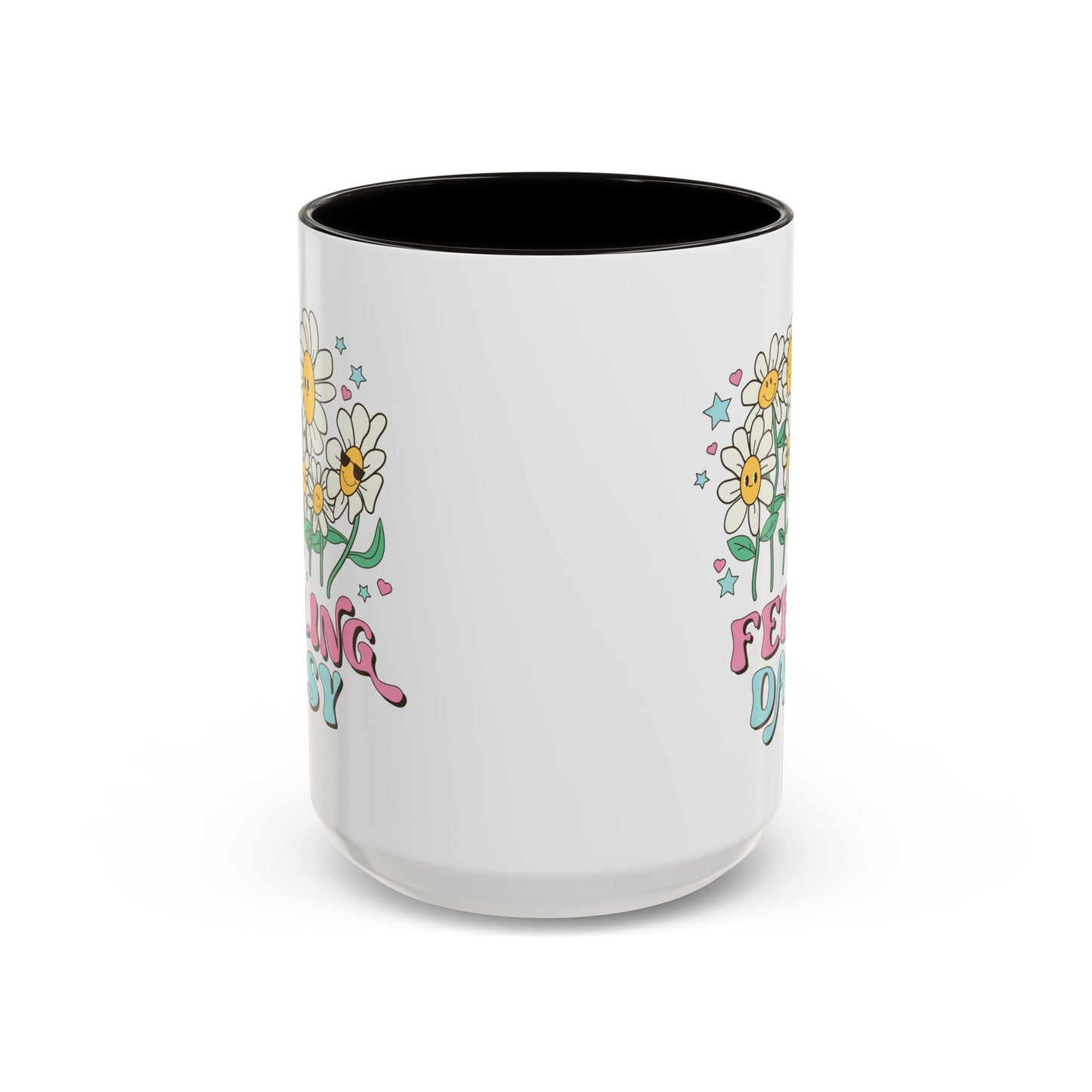 Feeling Daisy – Groovy Floral Accent Mug (11oz/15oz)
