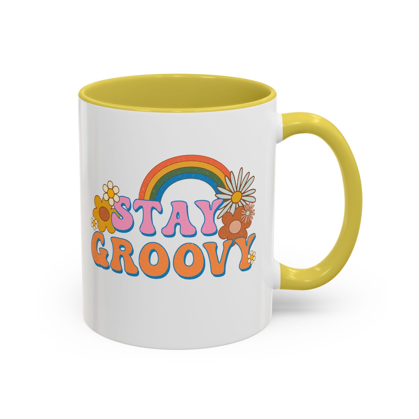 Stay Groovy Coffee Mug – Accent (11/15oz, 9 Colors)