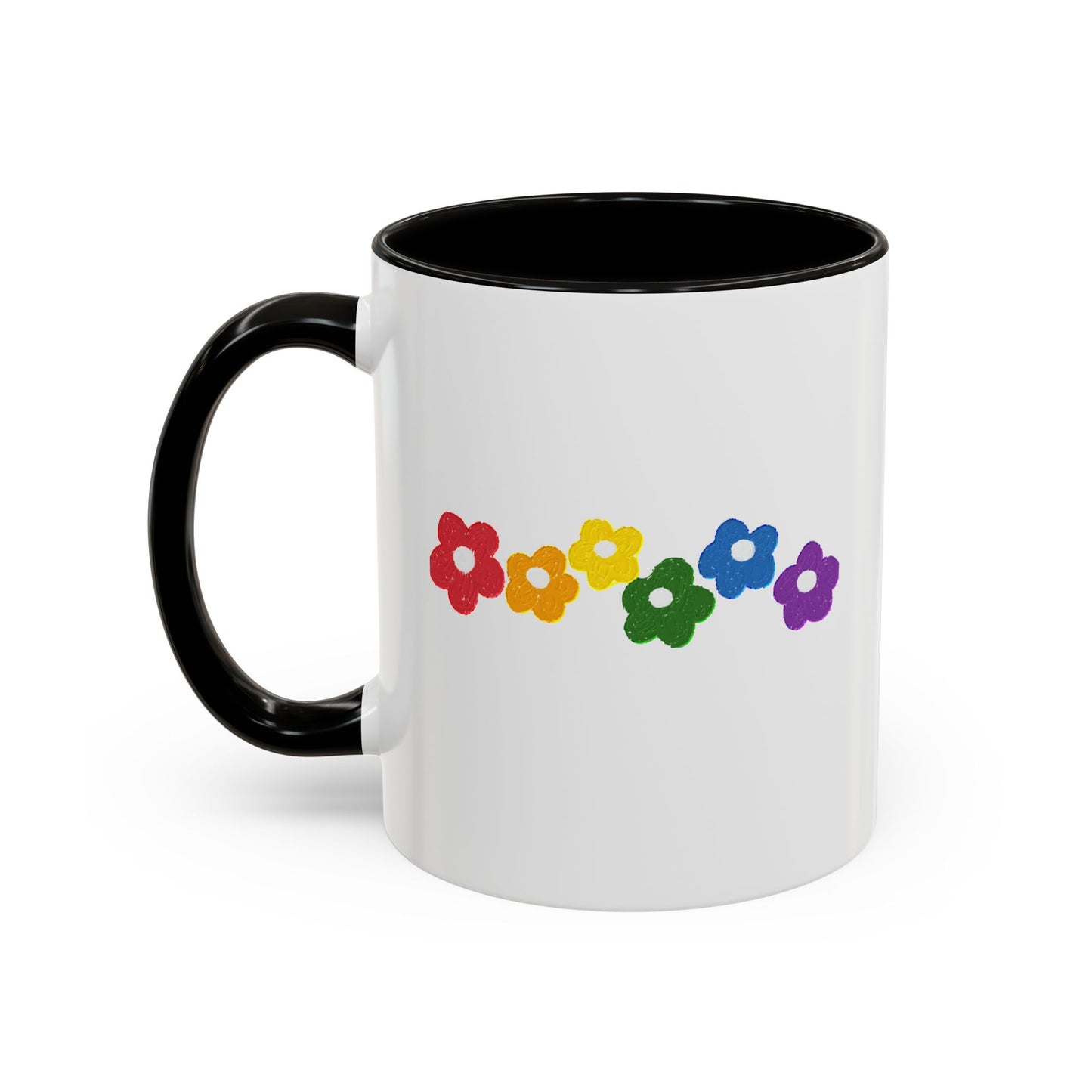 Rainbow Flower Arc Ceramic Mug – 11oz, 15oz, 20oz