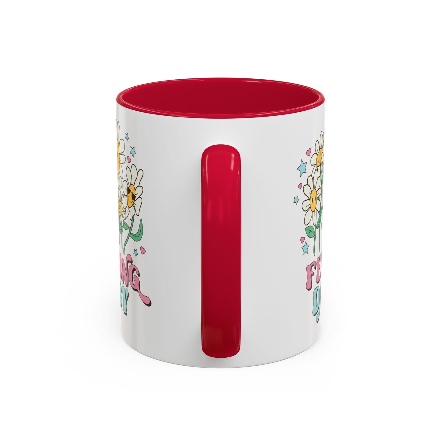 Feeling Daisy – Groovy Floral Accent Mug (11oz/15oz)