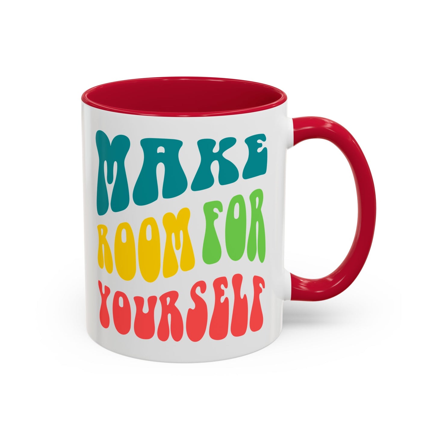 Make Room For Yourself – Retro Affirmation Accent Mug (11oz/15oz)