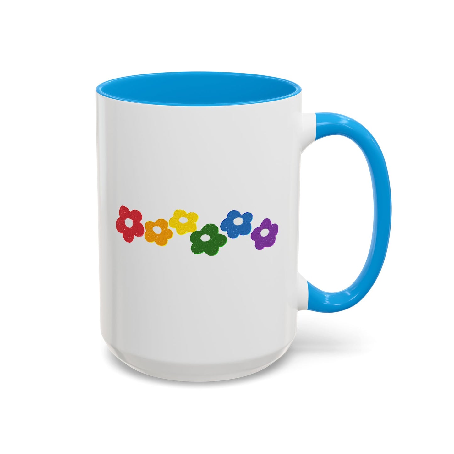 Rainbow Flower Arc Ceramic Mug – 11oz, 15oz, 20oz