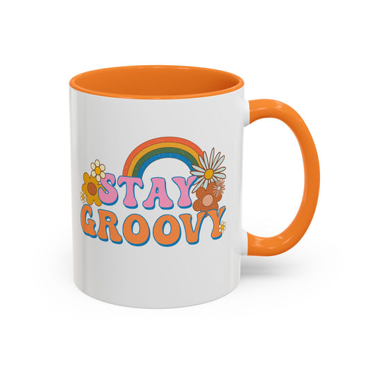 Stay Groovy Coffee Mug – Accent (11/15oz, 9 Colors)