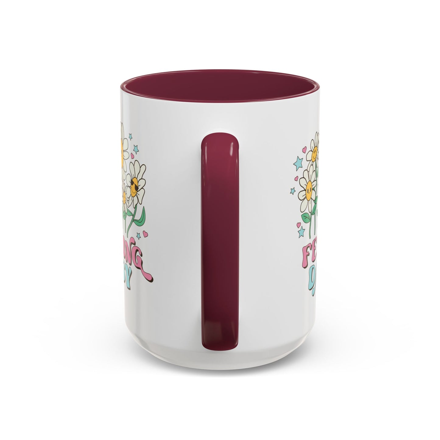 Feeling Daisy – Groovy Floral Accent Mug (11oz/15oz)