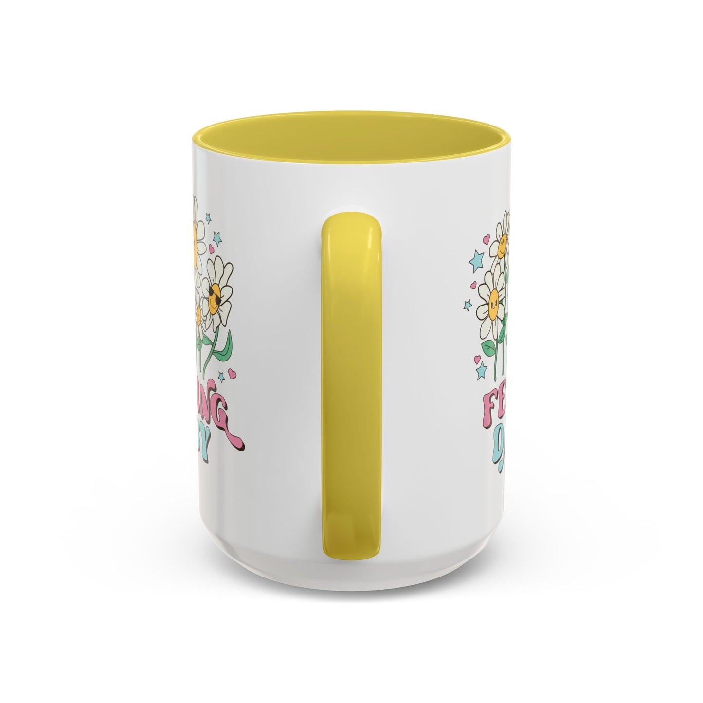 Feeling Daisy – Groovy Floral Accent Mug (11oz/15oz)