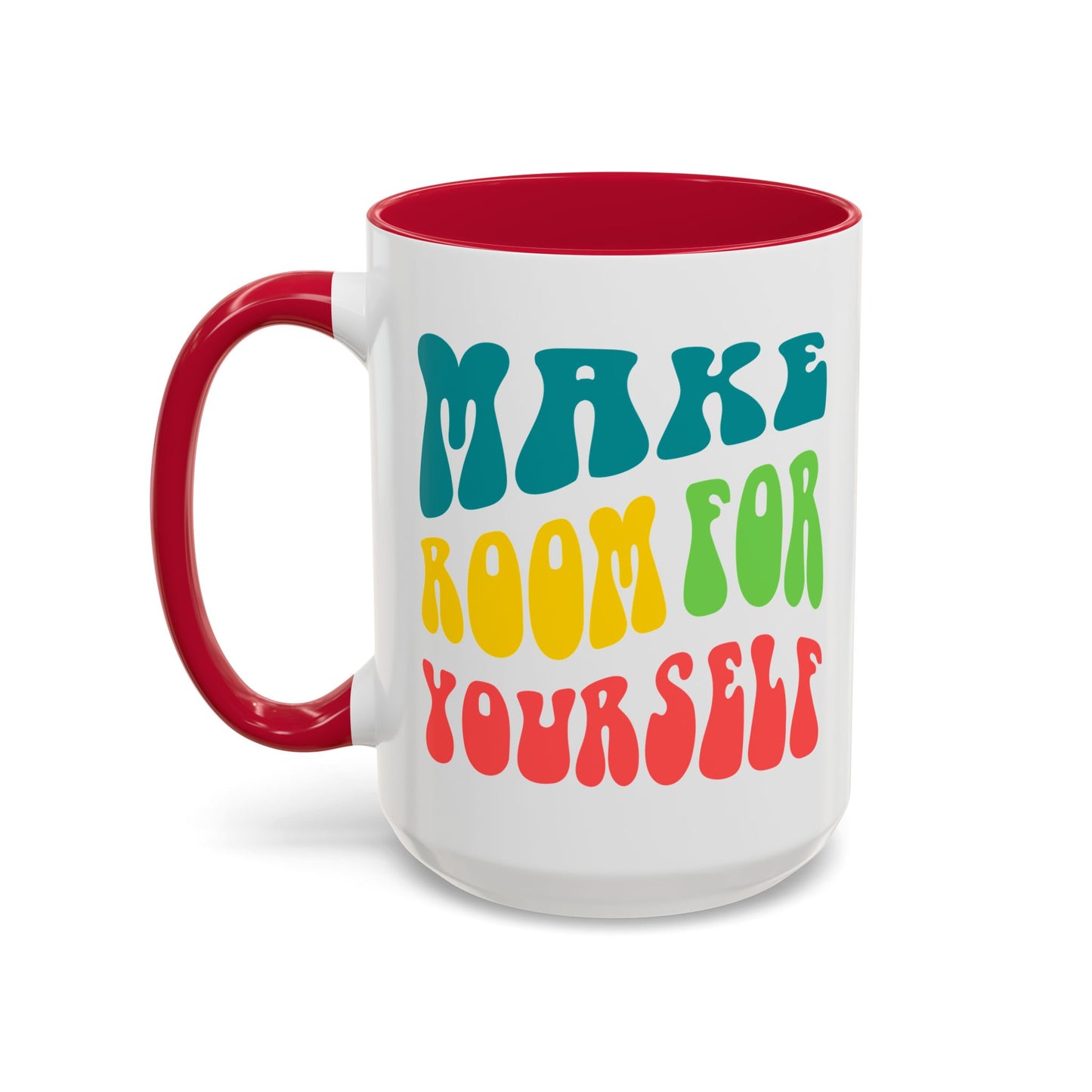 Make Room For Yourself – Retro Affirmation Accent Mug (11oz/15oz)