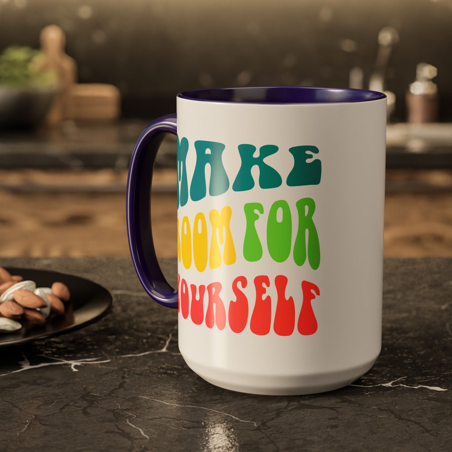 Make Room For Yourself – Retro Affirmation Accent Mug (11oz/15oz)