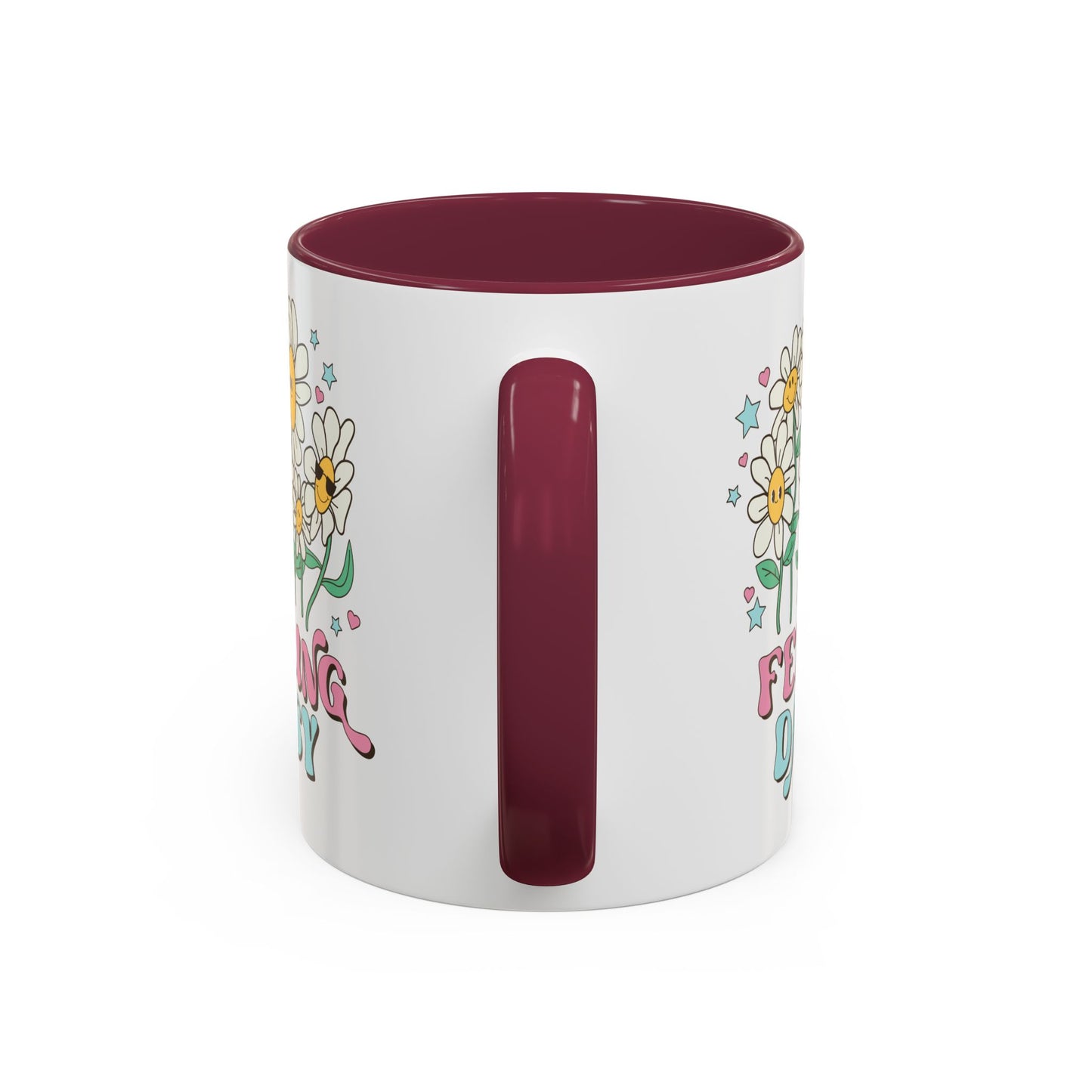 Feeling Daisy – Groovy Floral Accent Mug (11oz/15oz)