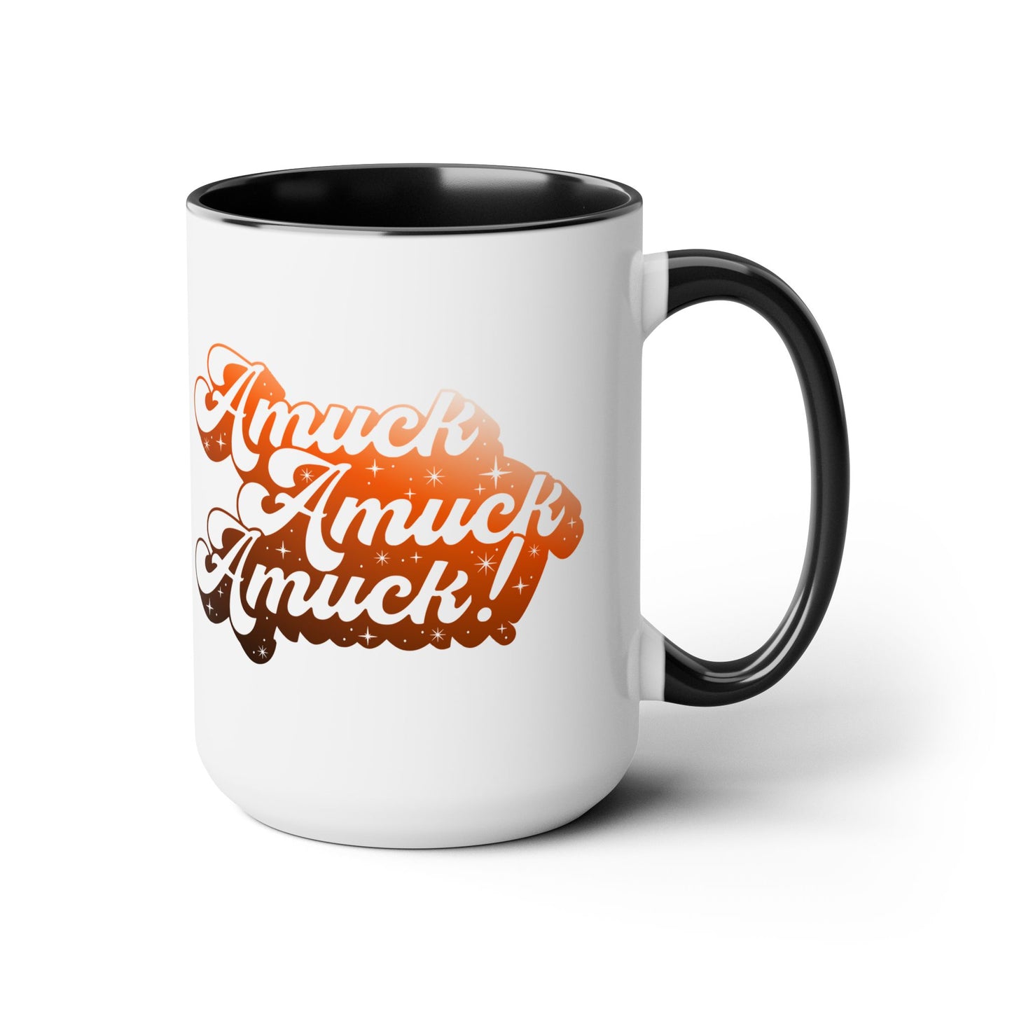 Amuck Amuck Amuck! Coffee Mug – Black Accent | Halloween Groovy Vibes