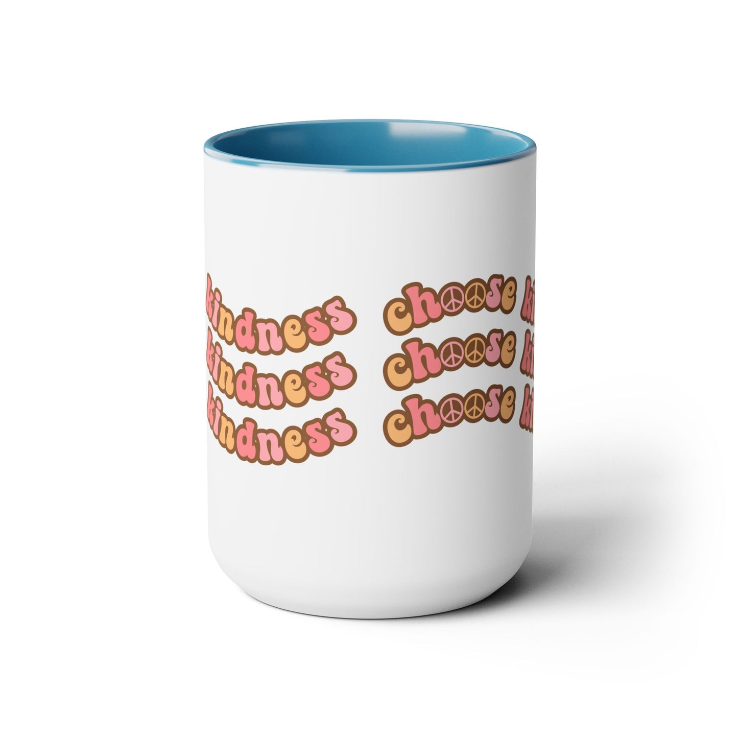 Choose Kindness Coffee Mug - 70s Wavy Retro | 15oz Accent