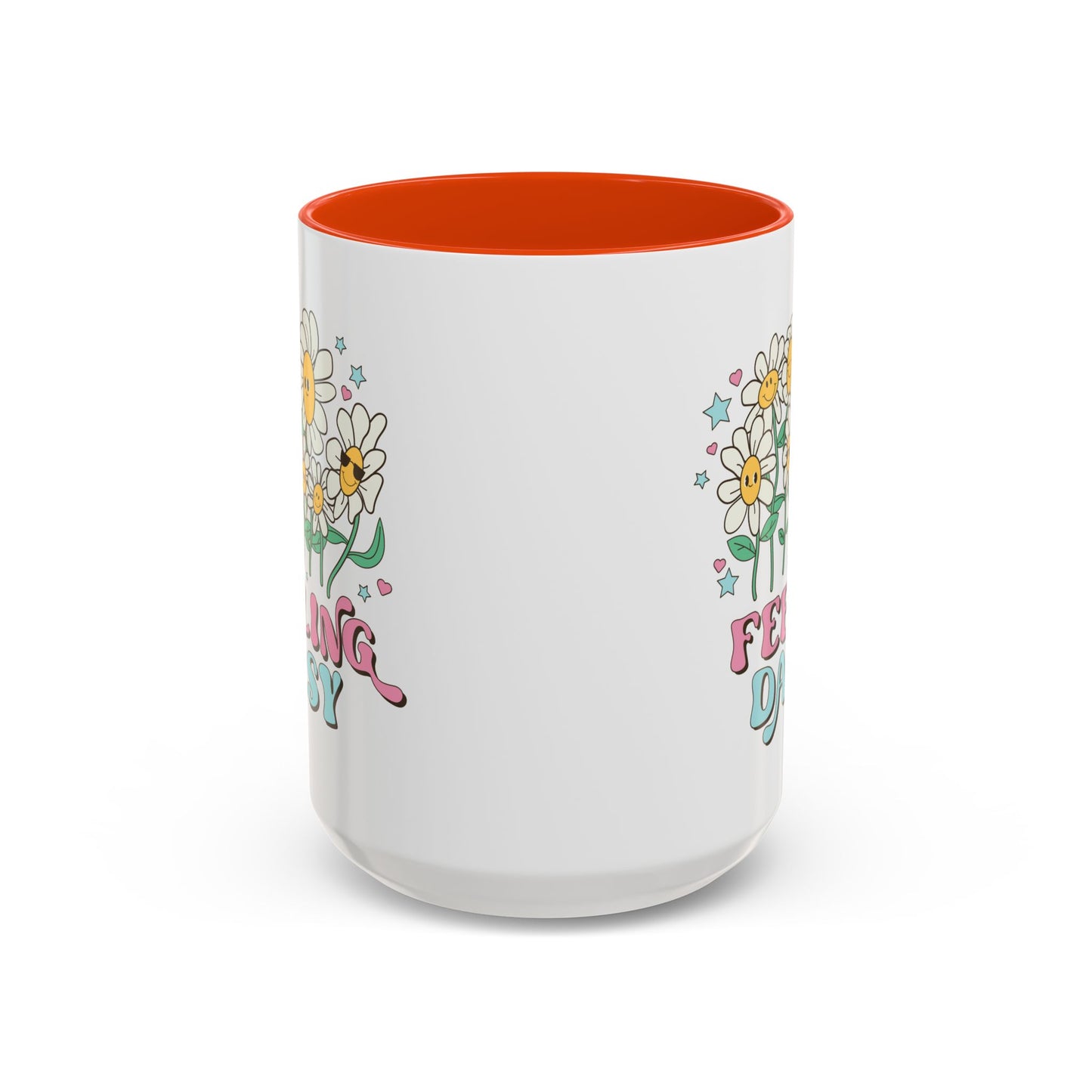 Feeling Daisy – Groovy Floral Accent Mug (11oz/15oz)